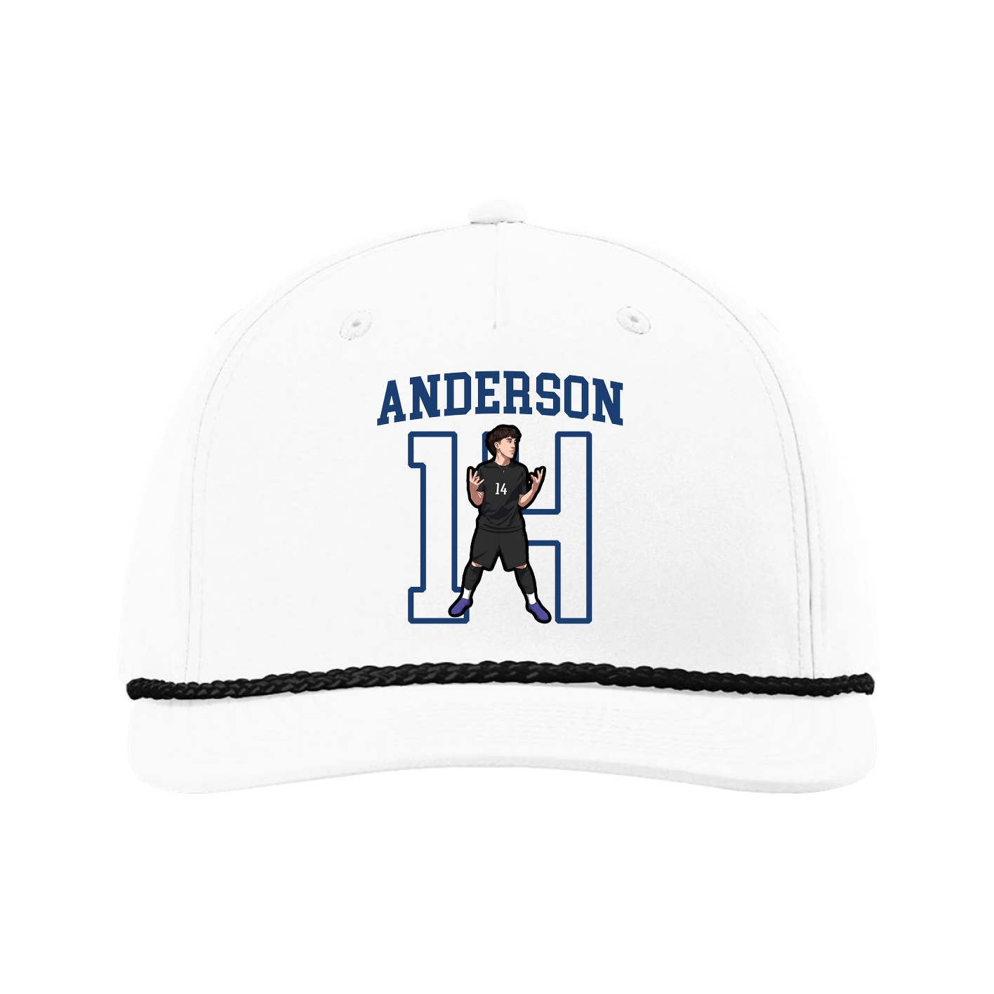 Five-Panel Classic Rope Cap — Shirsey in White