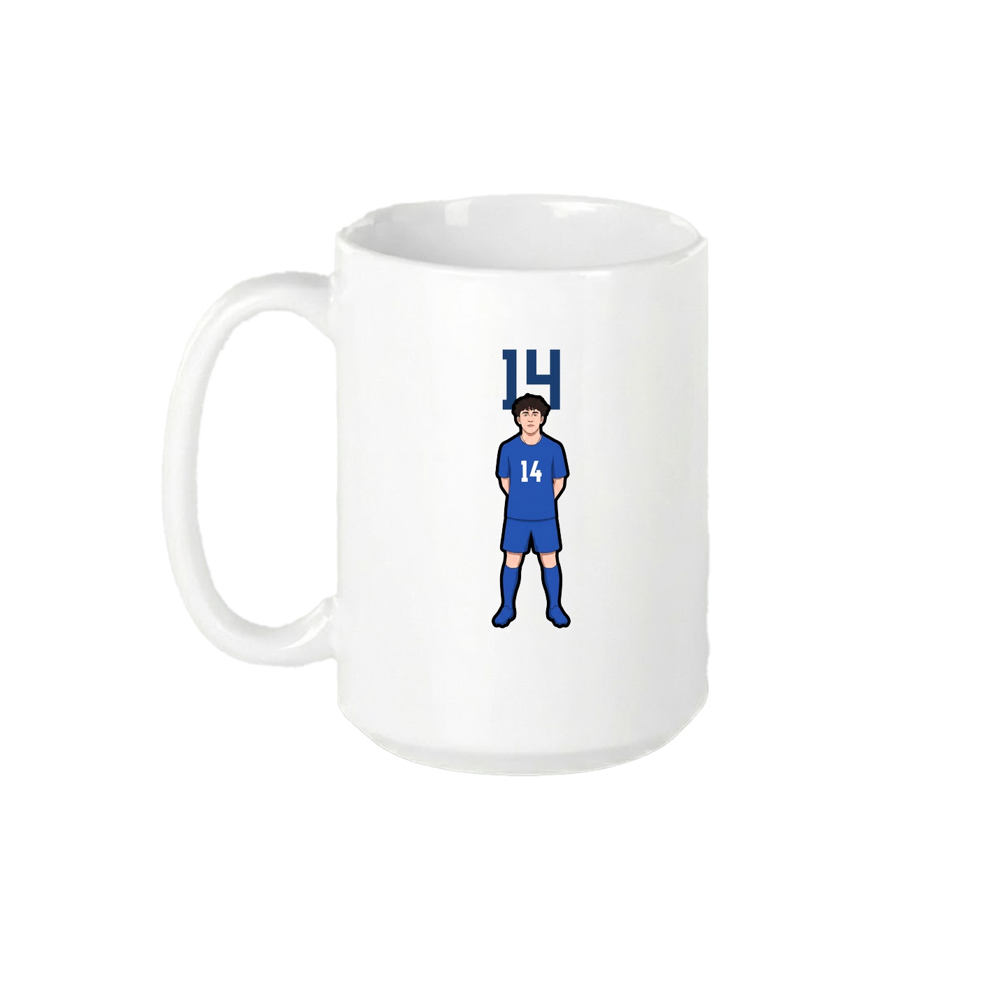 15oz Coffee Mug — Number Top in White