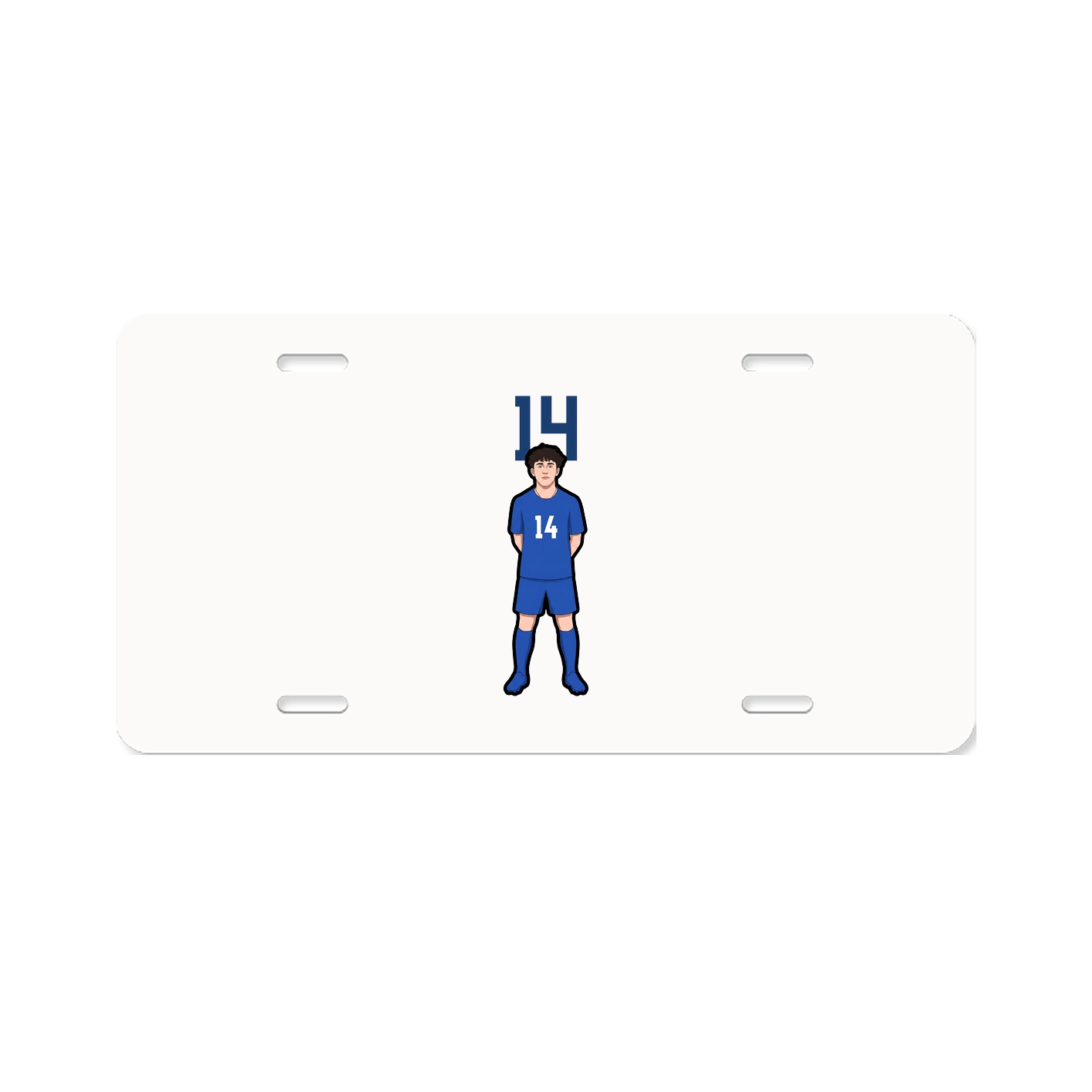 License Plate — Number Top in Classic