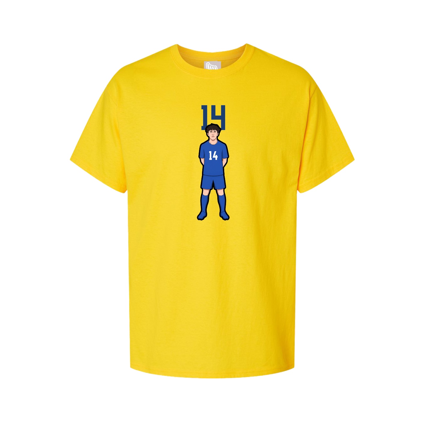 Youth Tee — Number Top in Gold