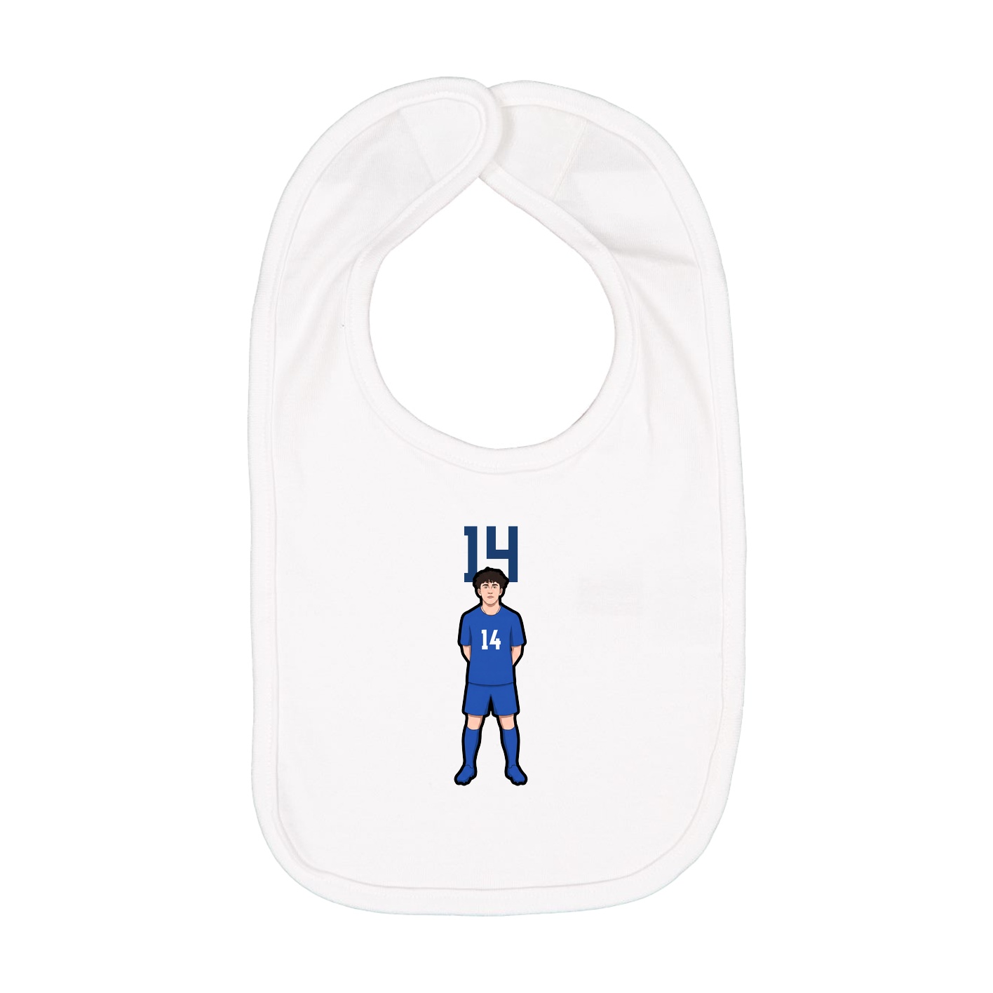 Infant Bib — Number Top in White