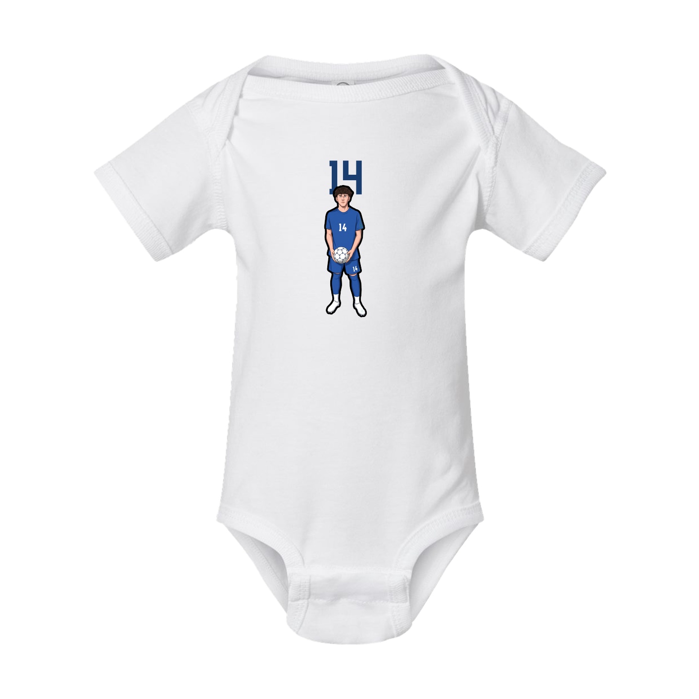 Baby Onesie — Number Top in White
