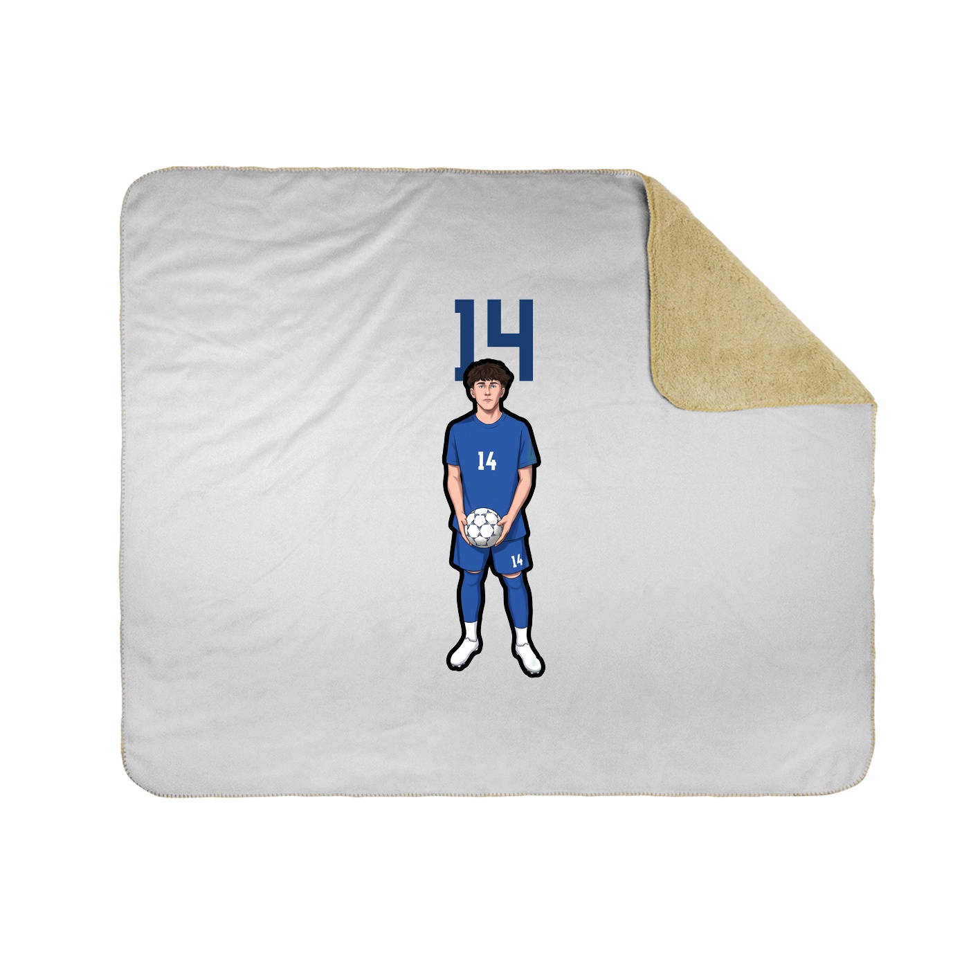 Throw Blanket — Number Top in White