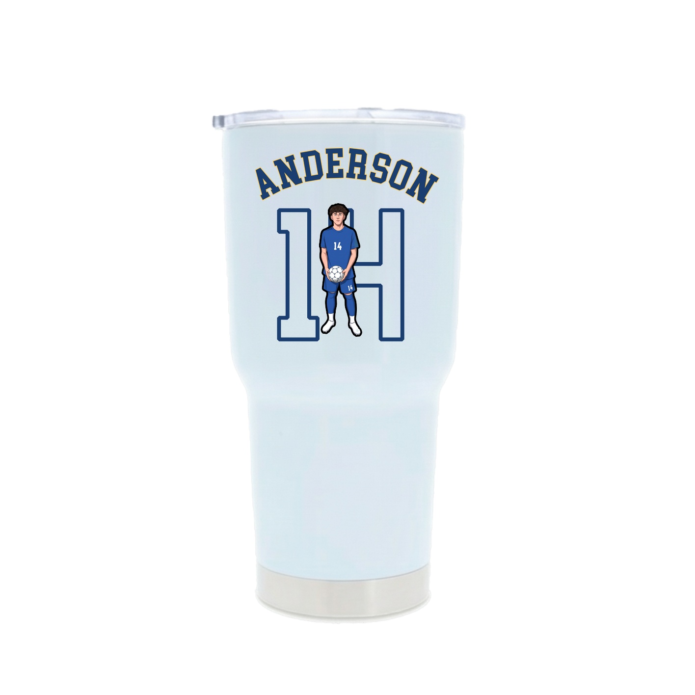 30oz Stainless Steel Tumbler — Shirsey Arch in White