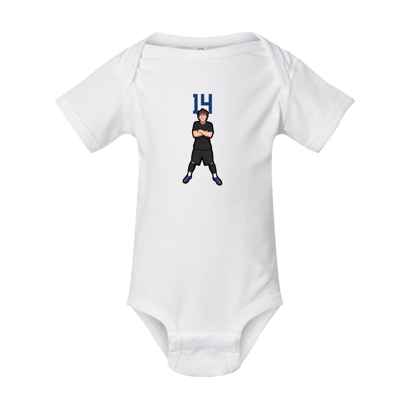 Baby Onesie — Number Top in White