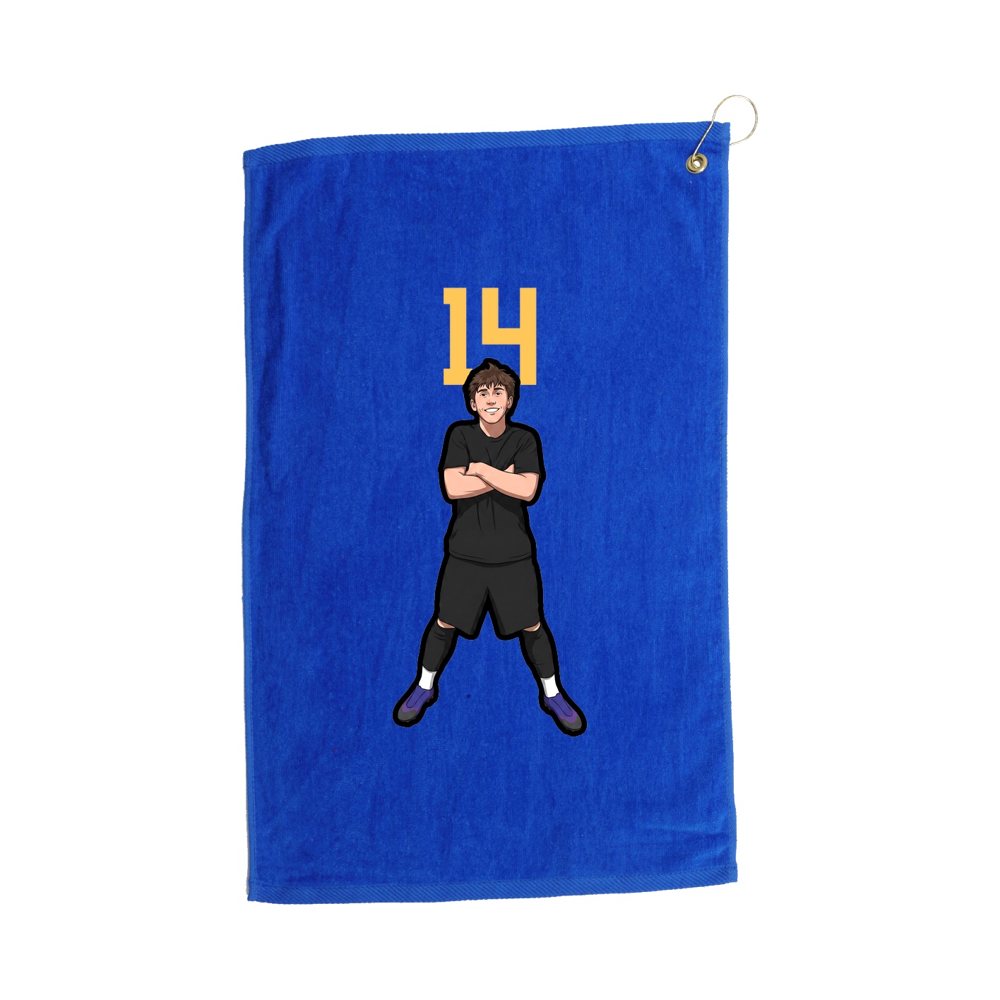 Golf Towel — Number Top in Royal