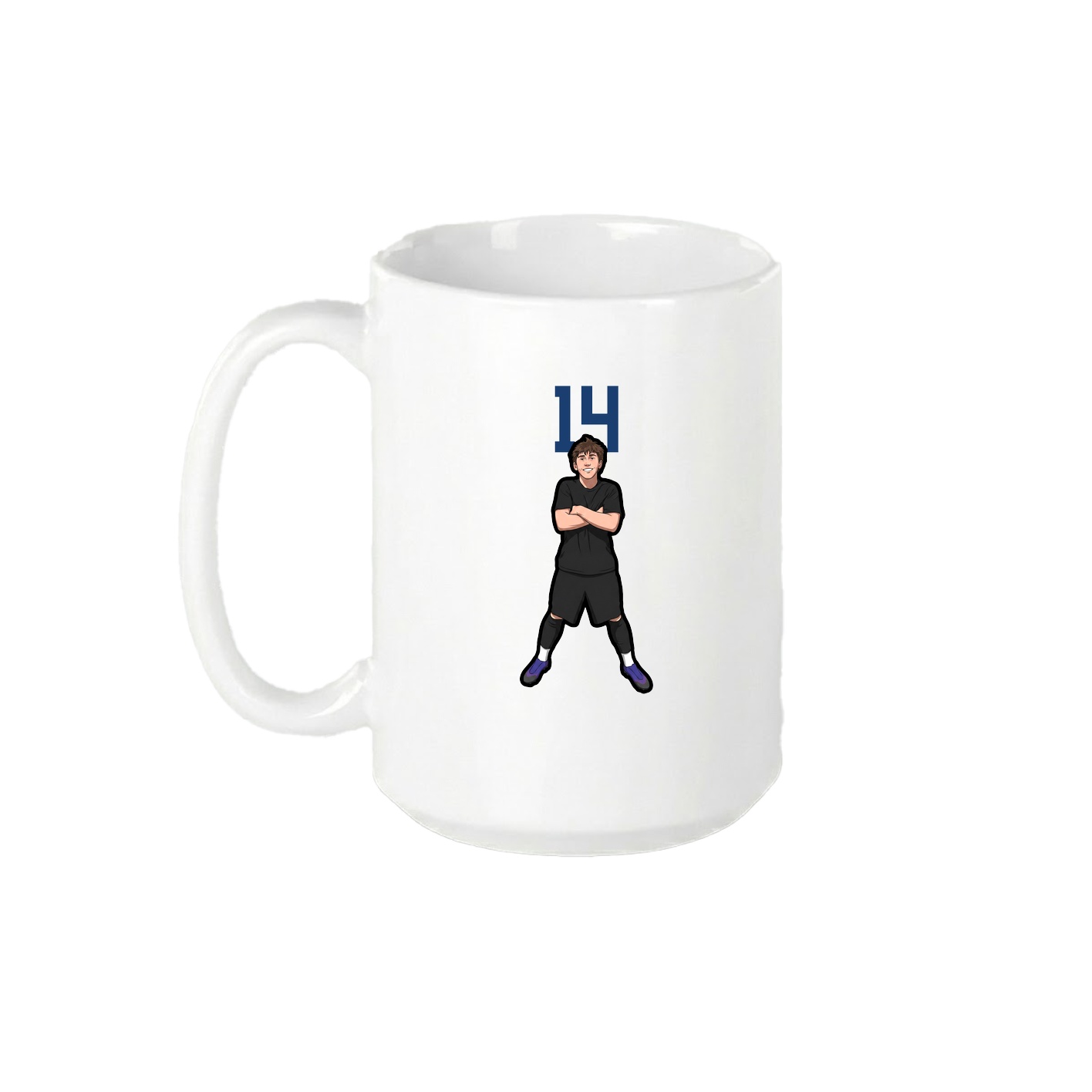 15oz Coffee Mug — Number Top in White