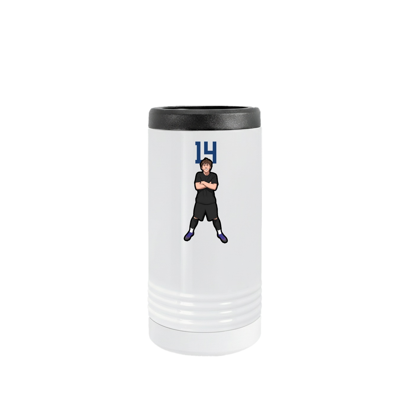 Slim Beverage Holder — Number Top in White