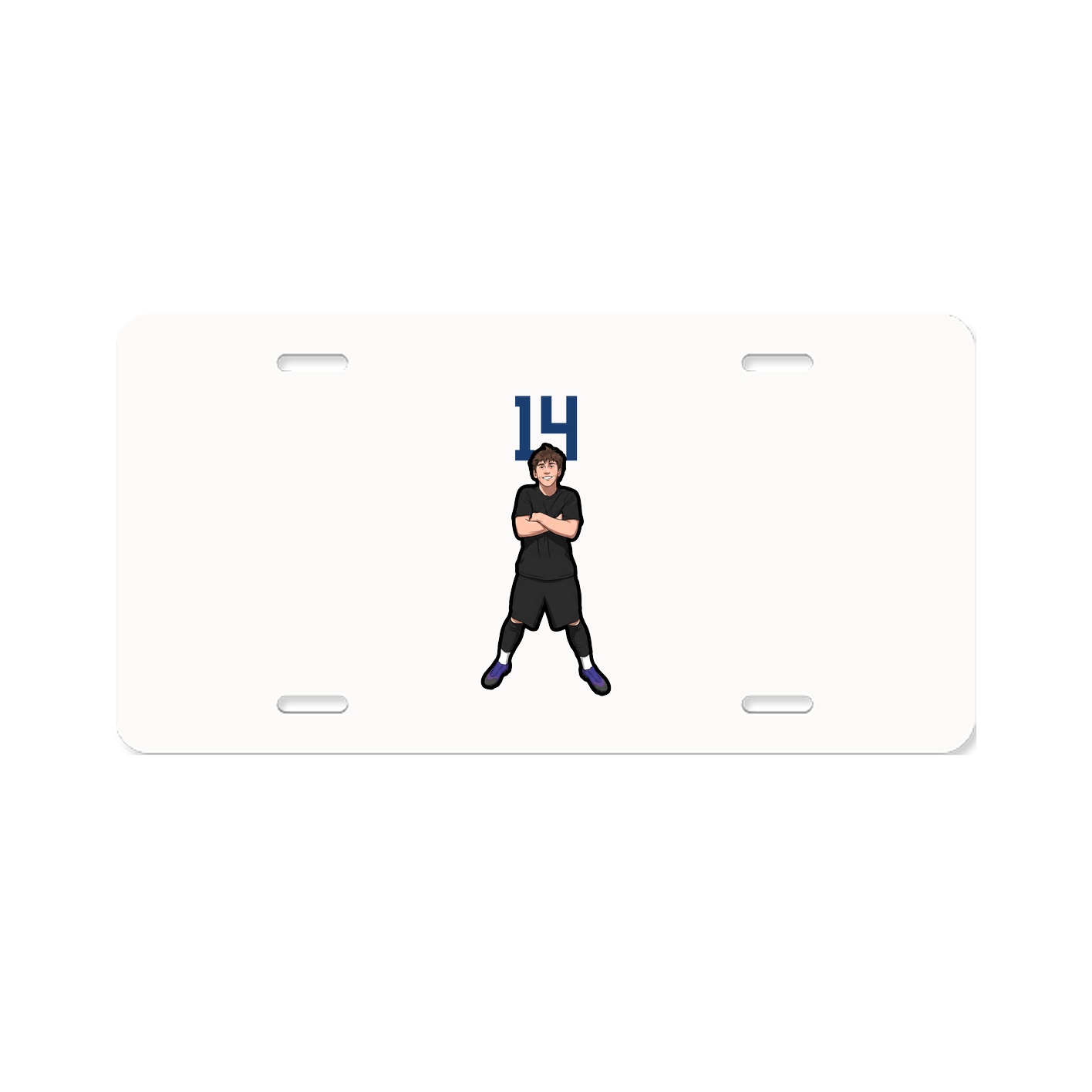License Plate — Number Top in Classic
