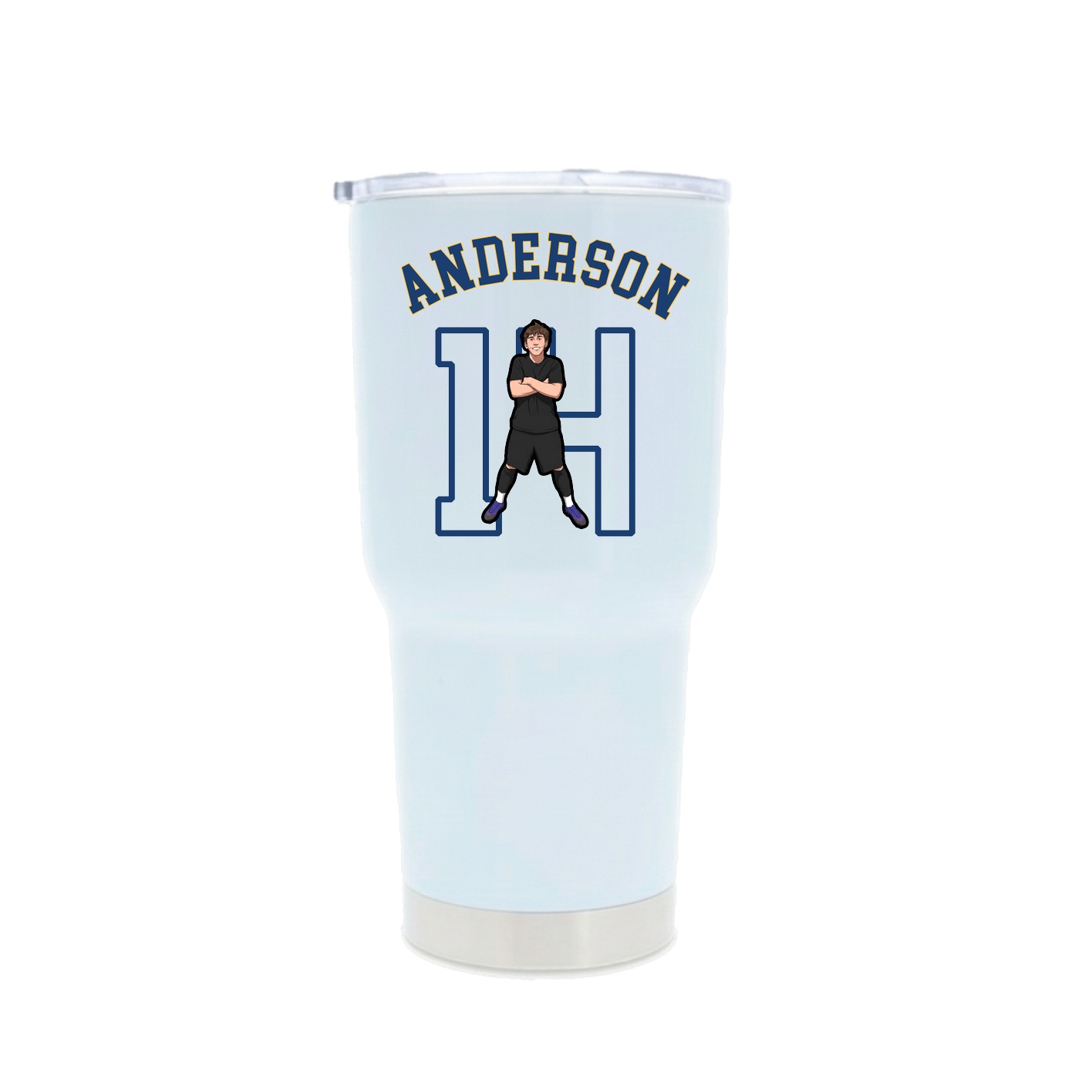 30oz Stainless Steel Tumbler — Shirsey Arch in White