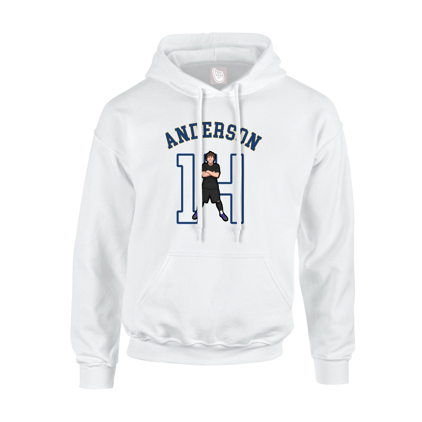 Youth Hoodie — Shirsey Arch in White