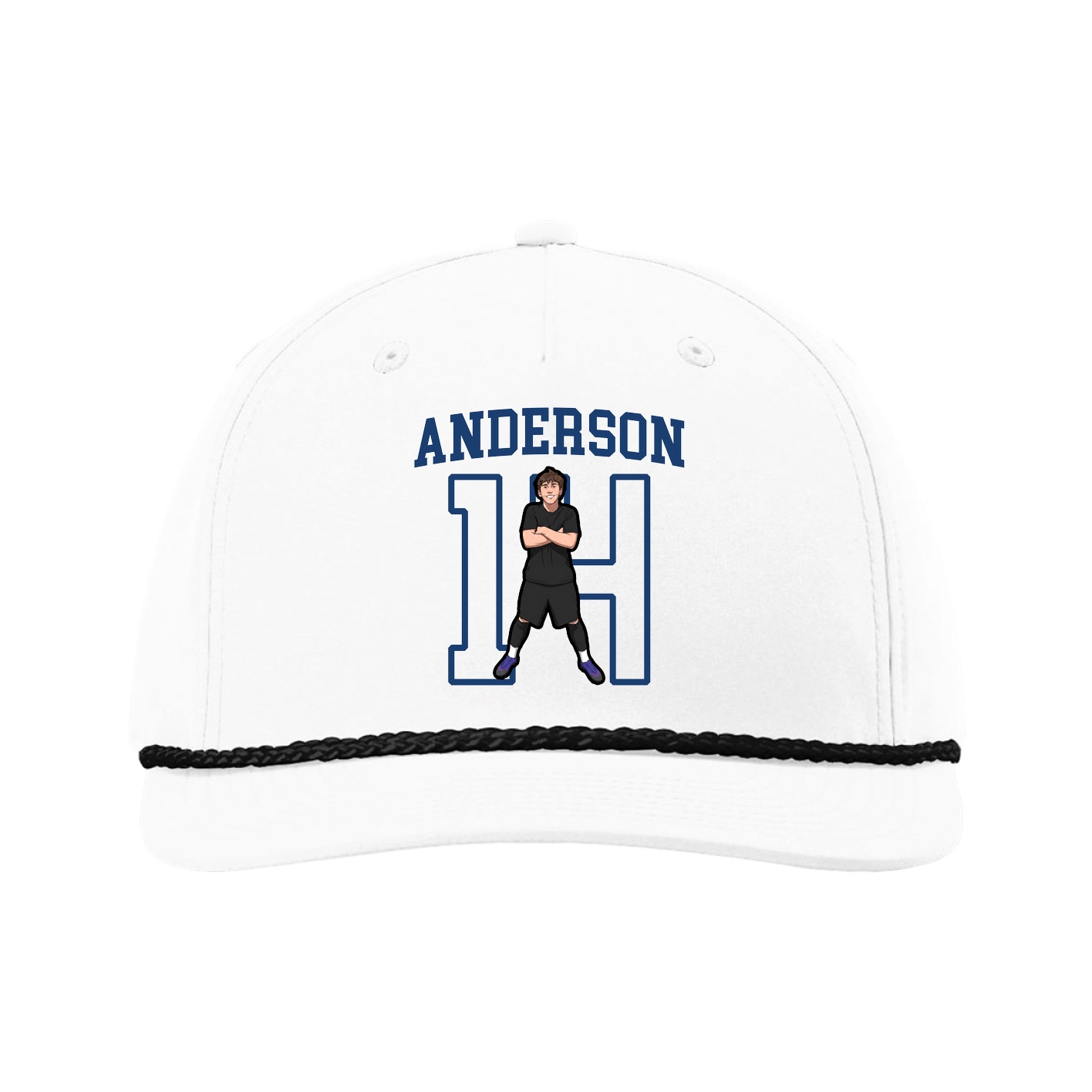 Five-Panel Classic Rope Cap — Shirsey in White