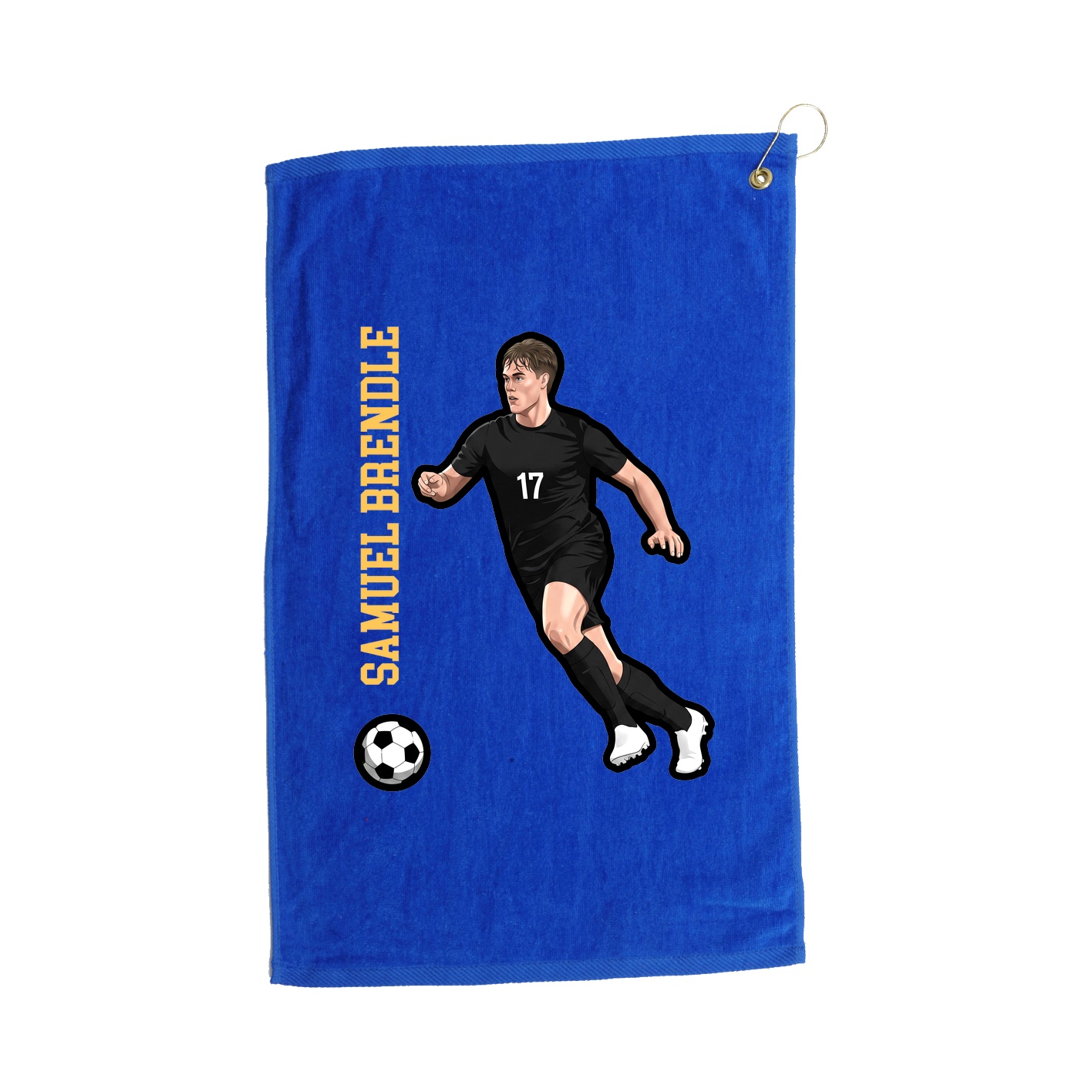 Golf Towel — Name Vertical in Royal