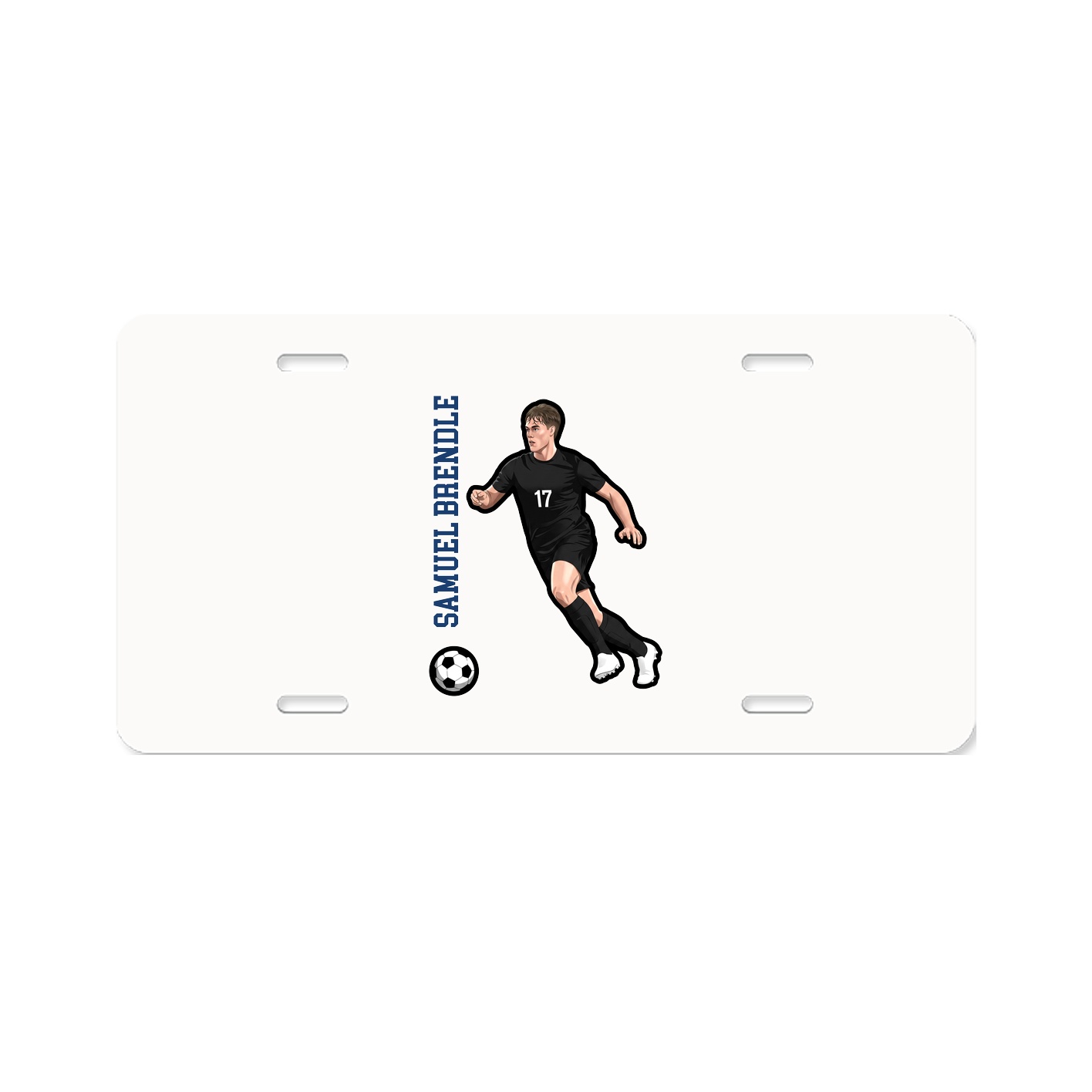 License Plate — Name Vertical in Classic
