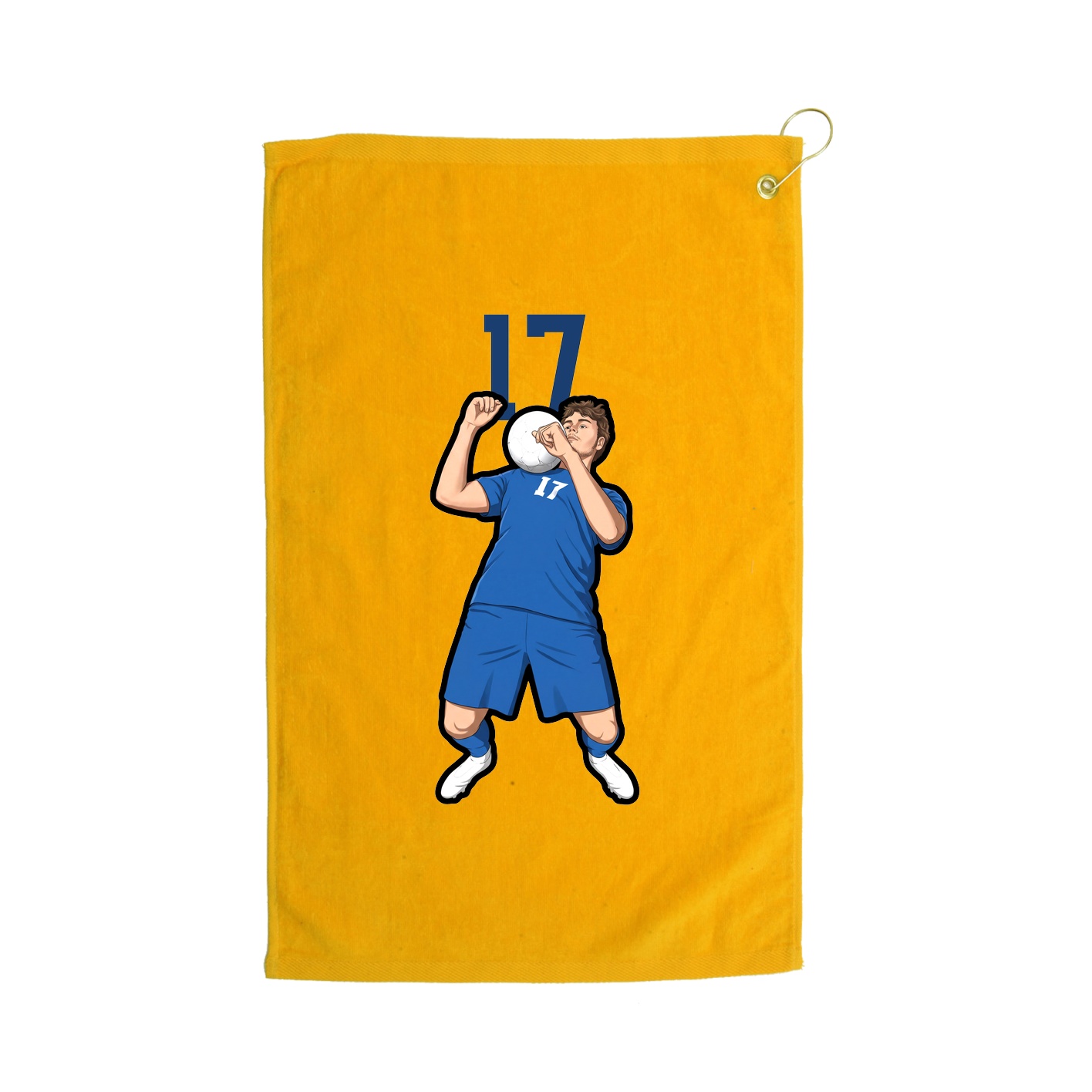 Golf Towel — Number Top in Gold