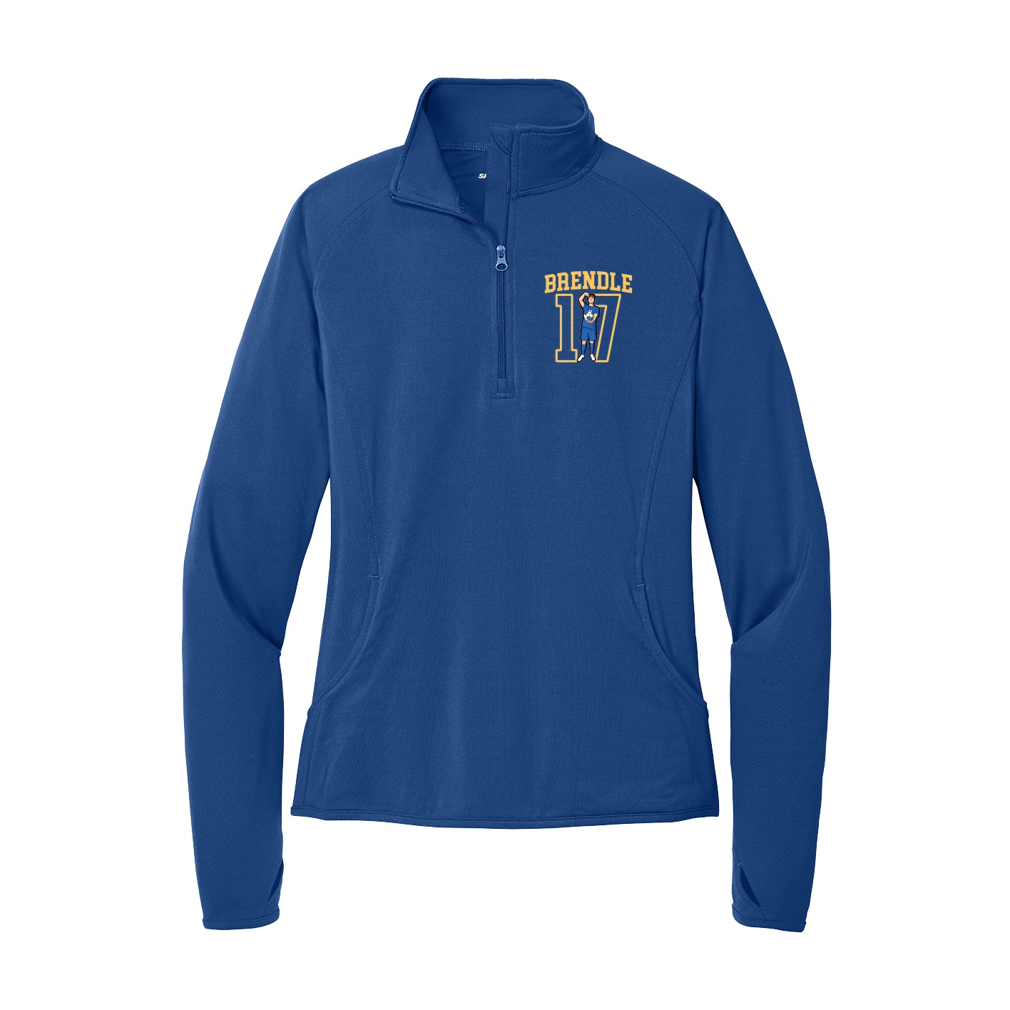 Women's Q-Zip Pullover — Shirsey in Royal