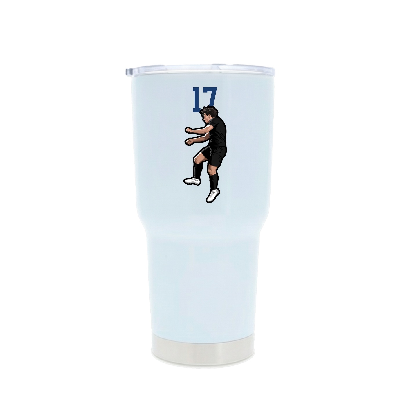 30oz Stainless Steel Tumbler — Number Top in White