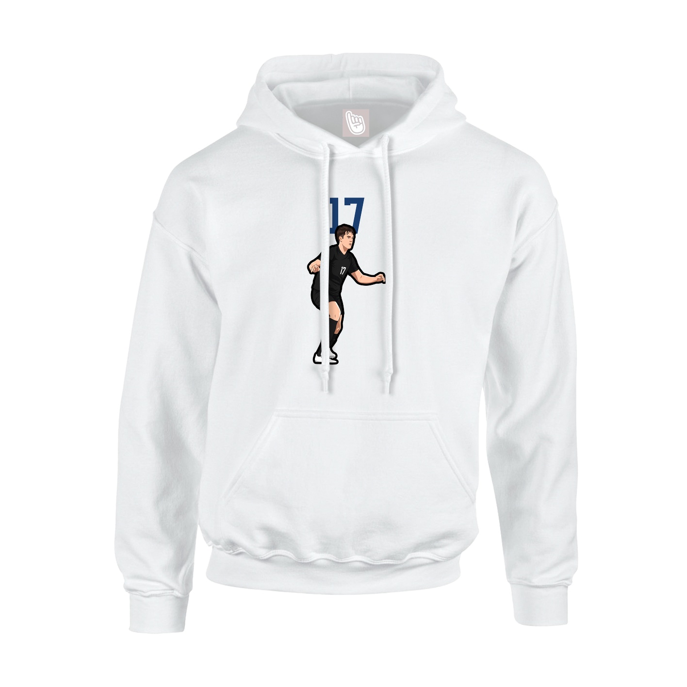 Hoodie — Number Top in White