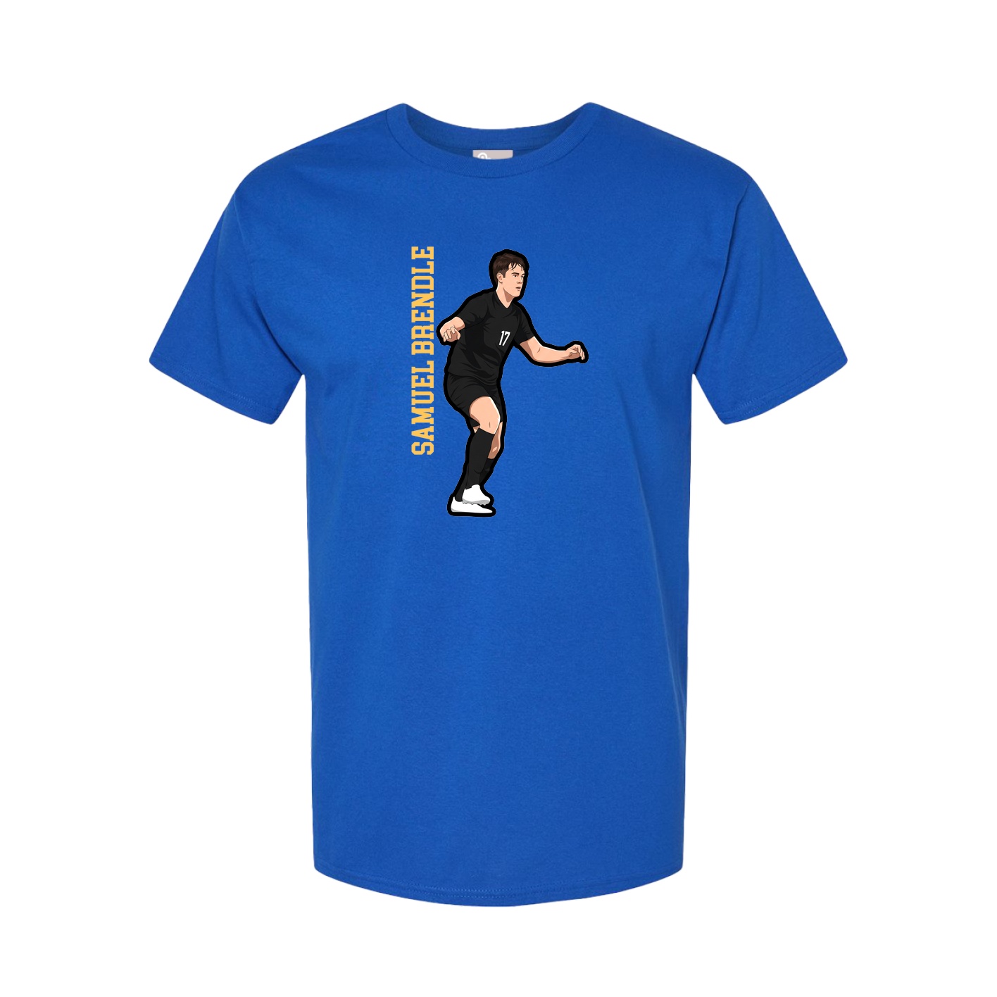 Youth Tee — Name Vertical in Royal