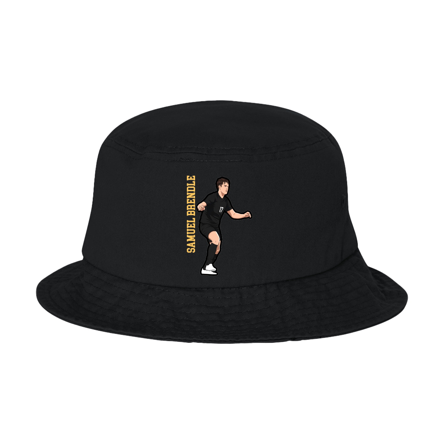Bucket Cap — Name Vertical in Black