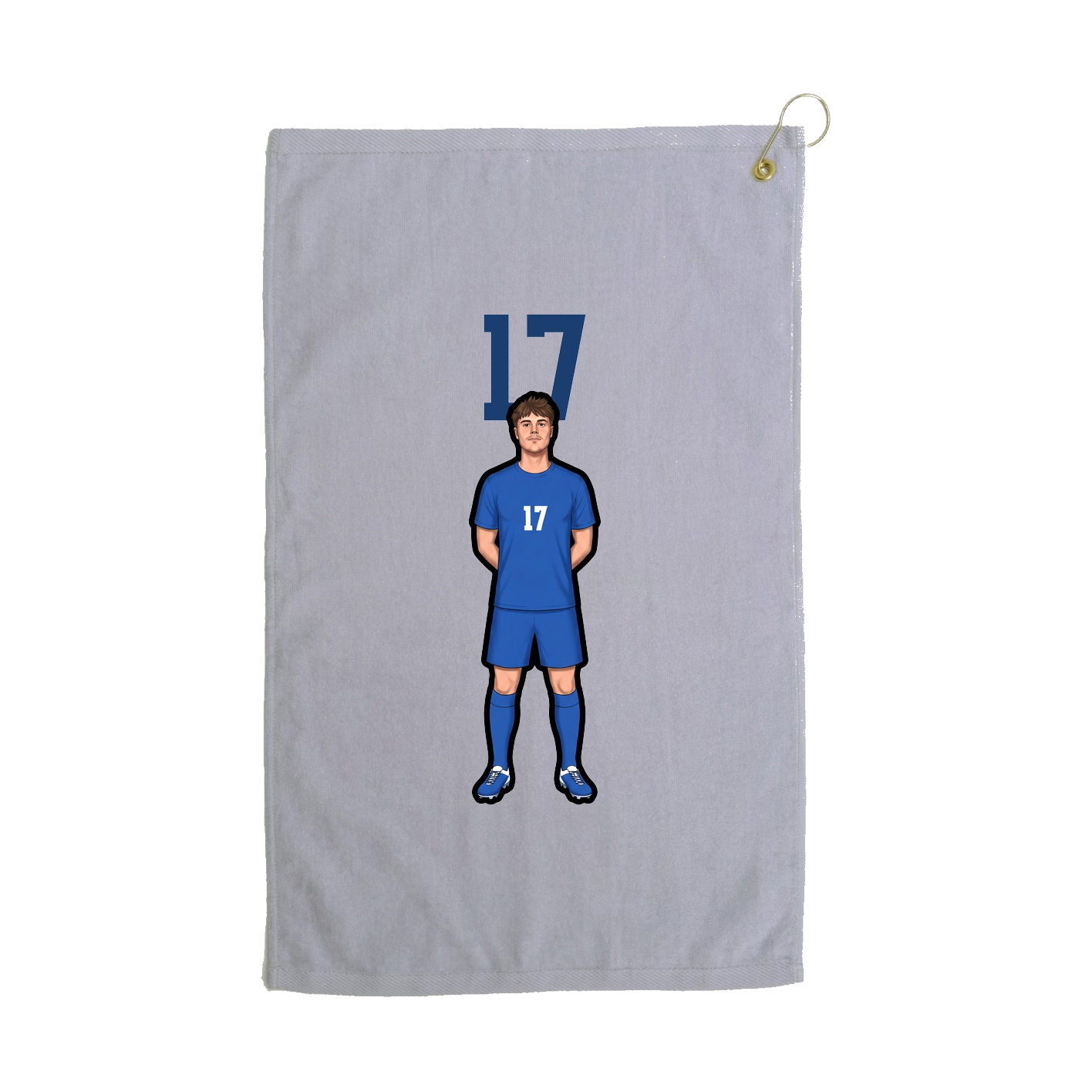 Golf Towel — Number Top in Grey