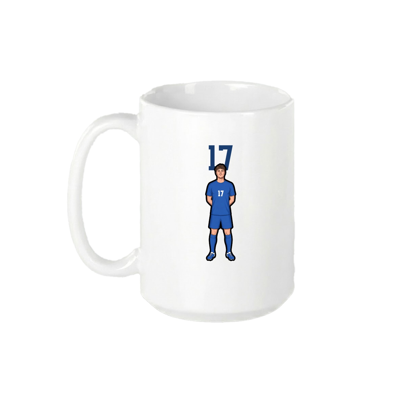 15oz Coffee Mug — Number Top in White