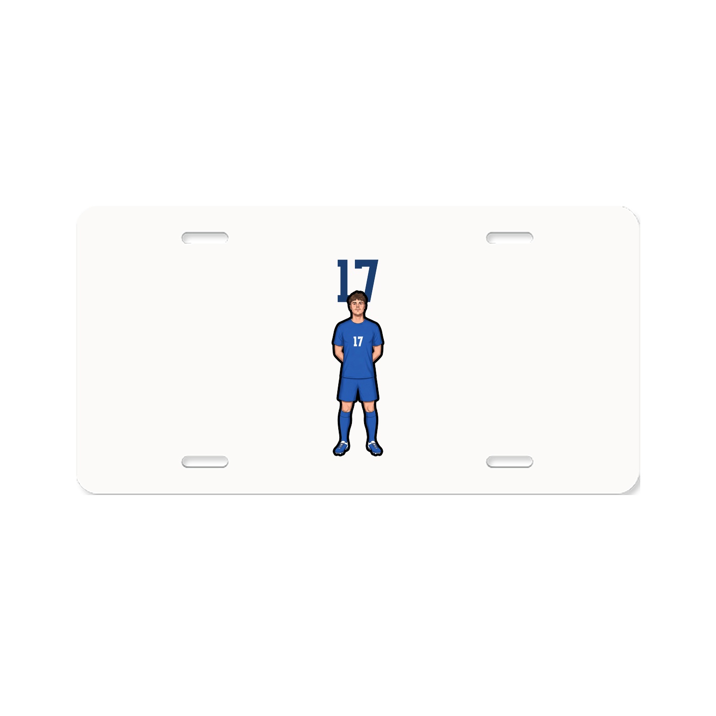 License Plate — Number Top in Classic