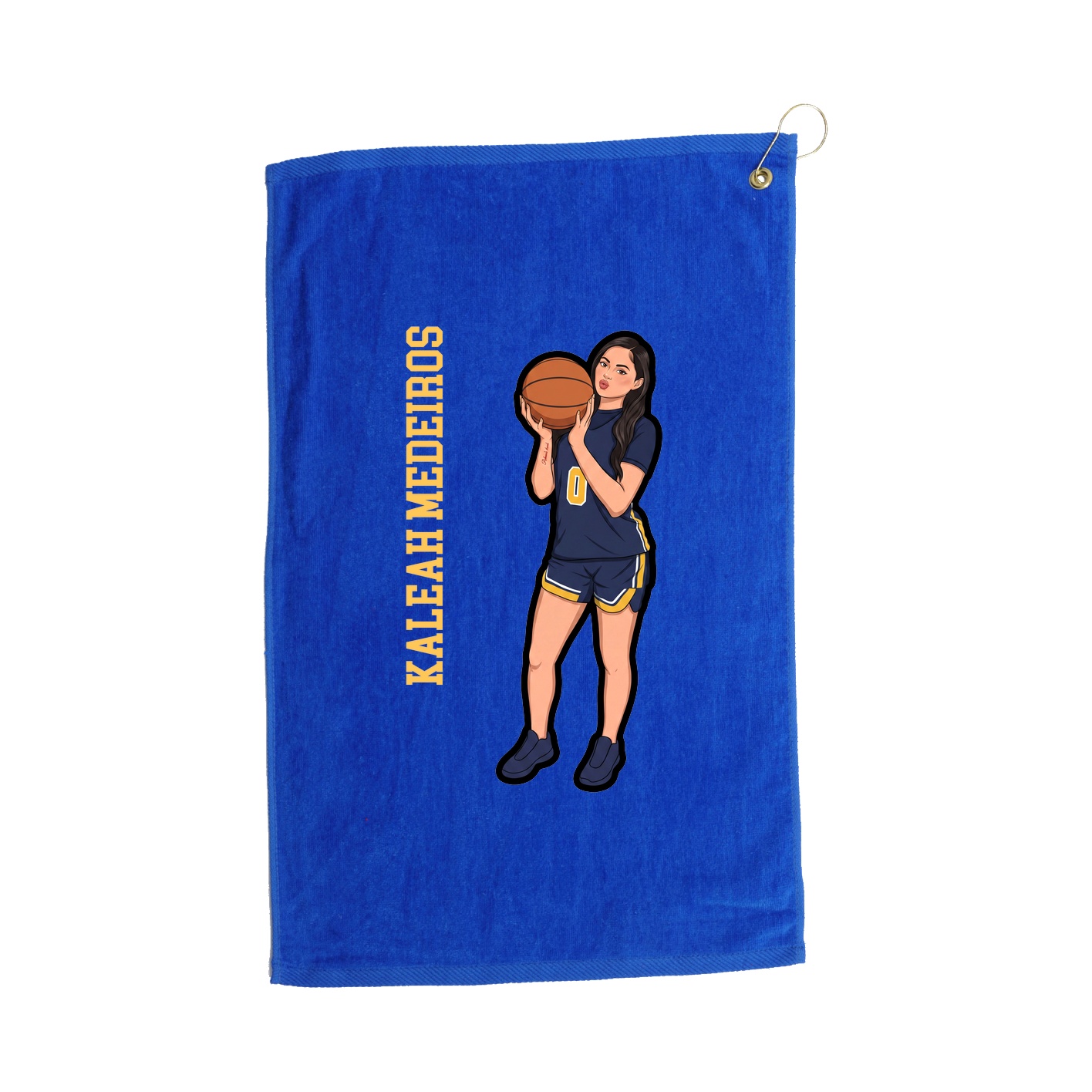 Golf Towel — Name Vertical in Royal