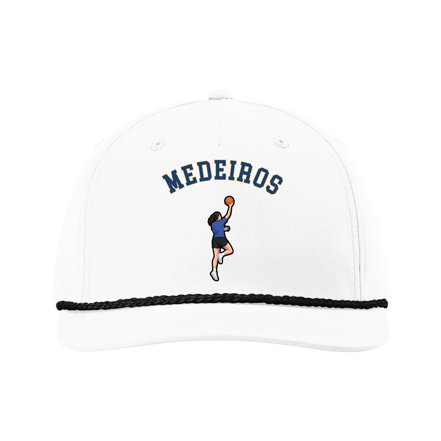Five-Panel Classic Rope Cap — Shirsey Arch in White