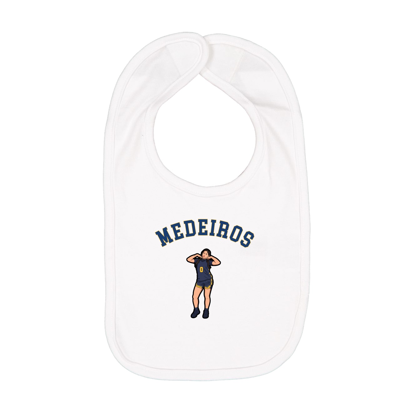 Infant Bib — Shirsey Arch in White