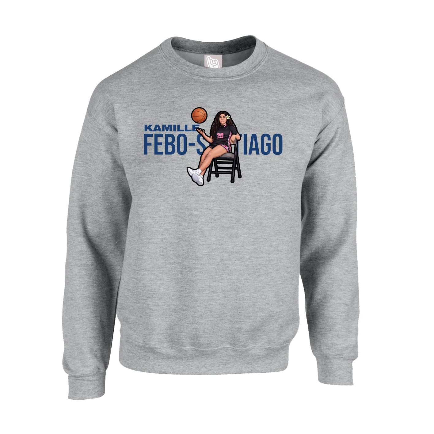 Fleece Crew — Player Name in Grey