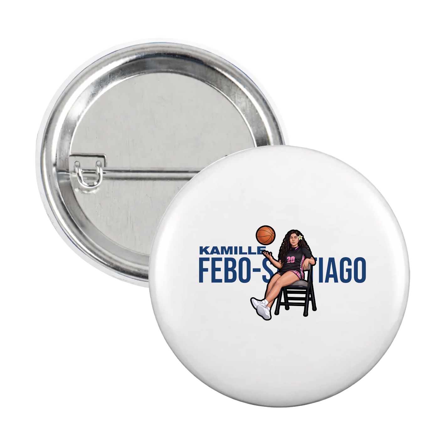Game Day Button — Player Name in White