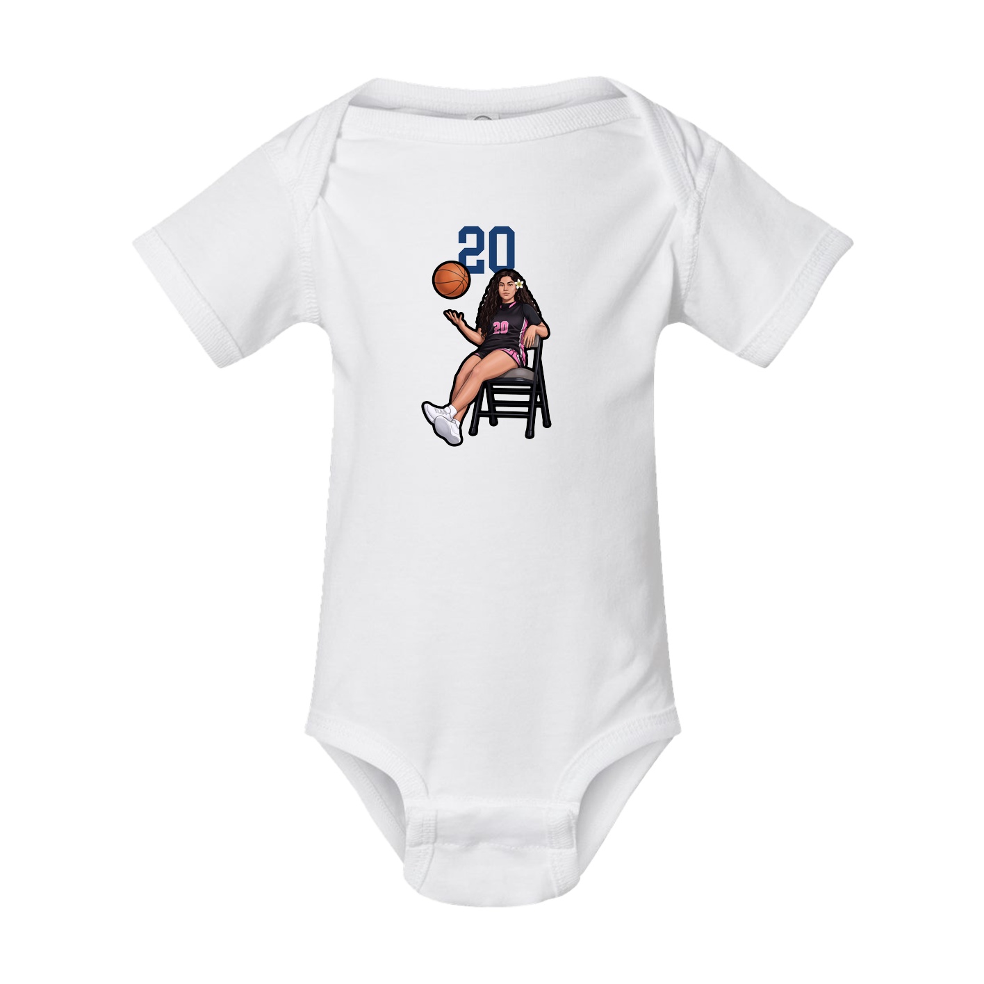 Baby Onesie — Number Top in White