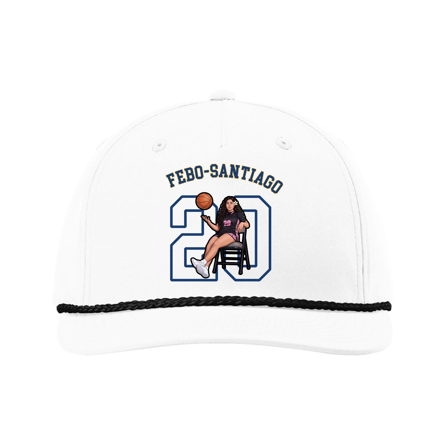 Five-Panel Classic Rope Cap — Shirsey Arch in White