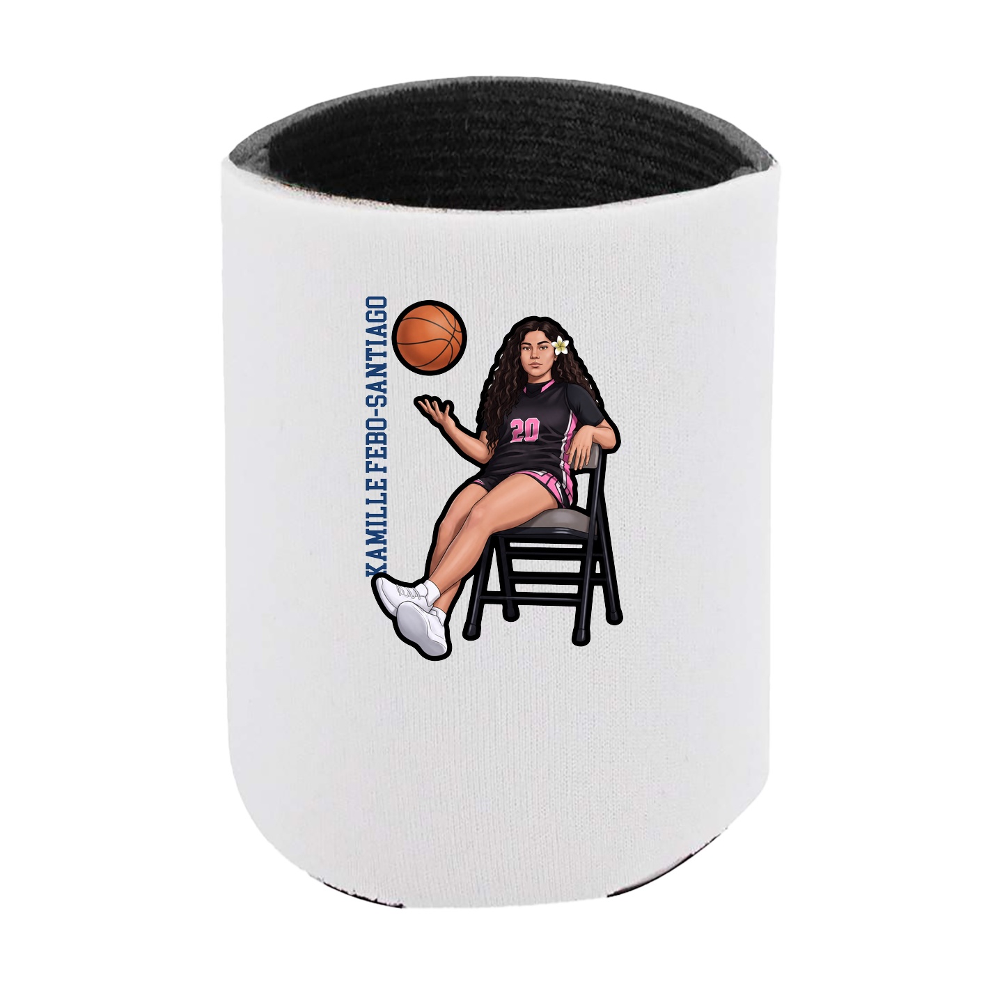 Can Holder — Name Vertical in White