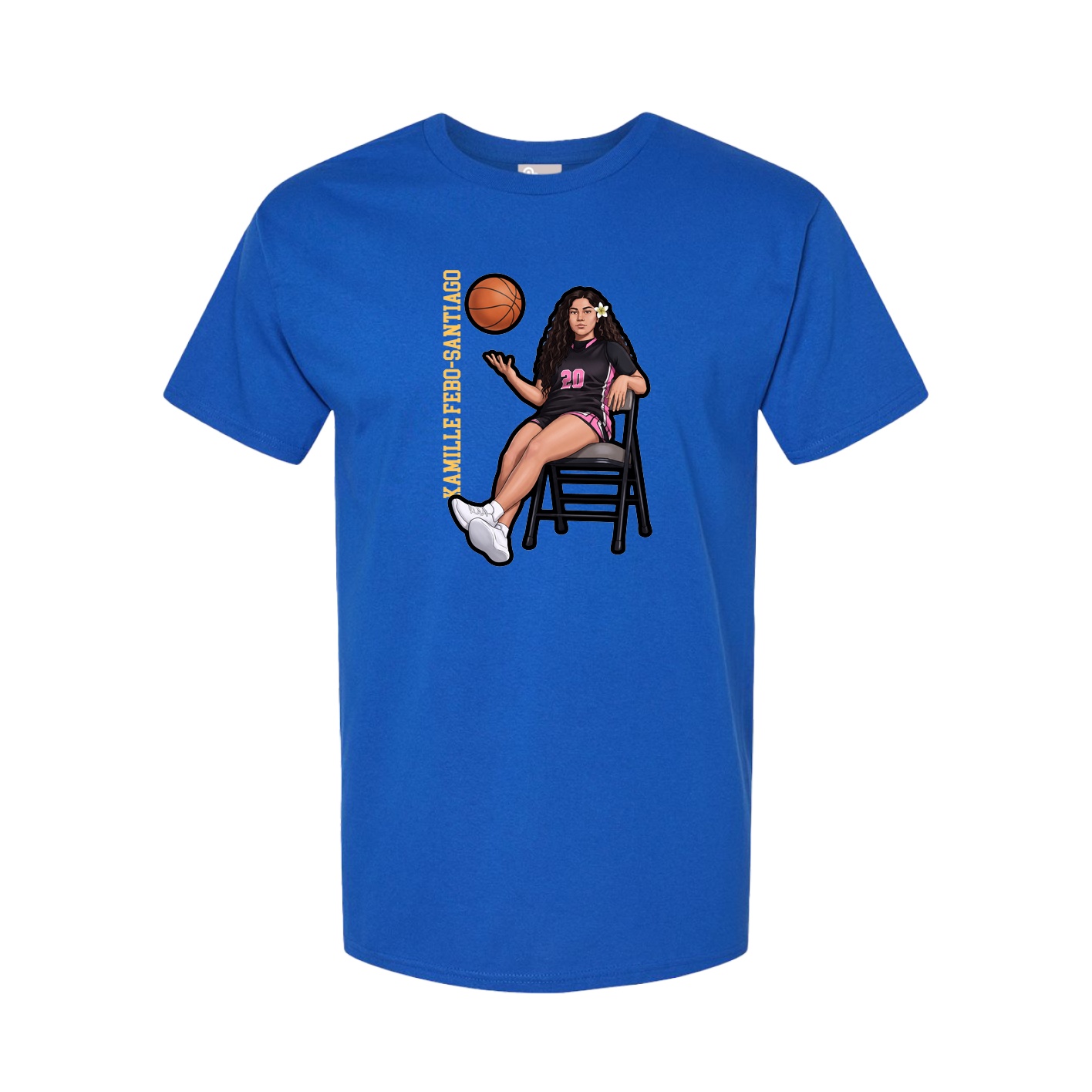 Tee — Name Vertical in Royal