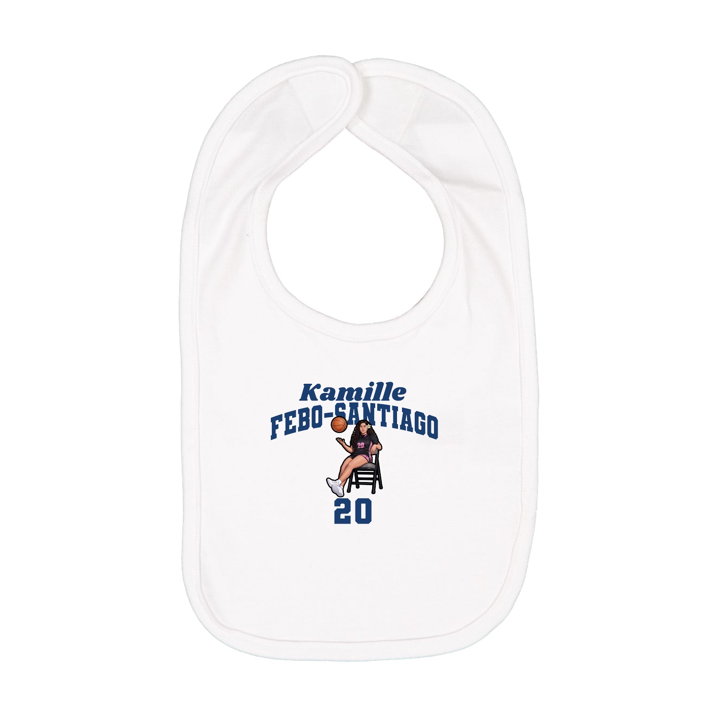 Infant Bib — Signature Arch in White