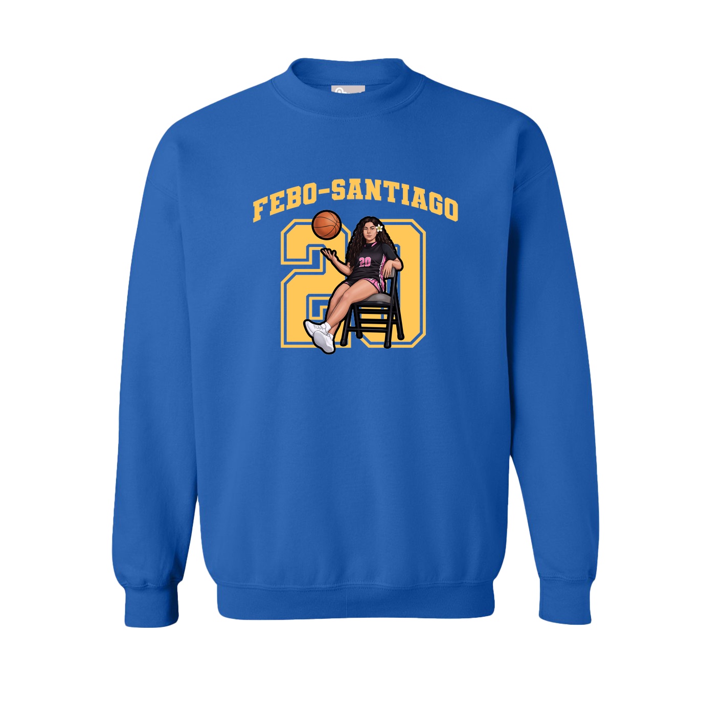 Fleece Crew — Number in Royal