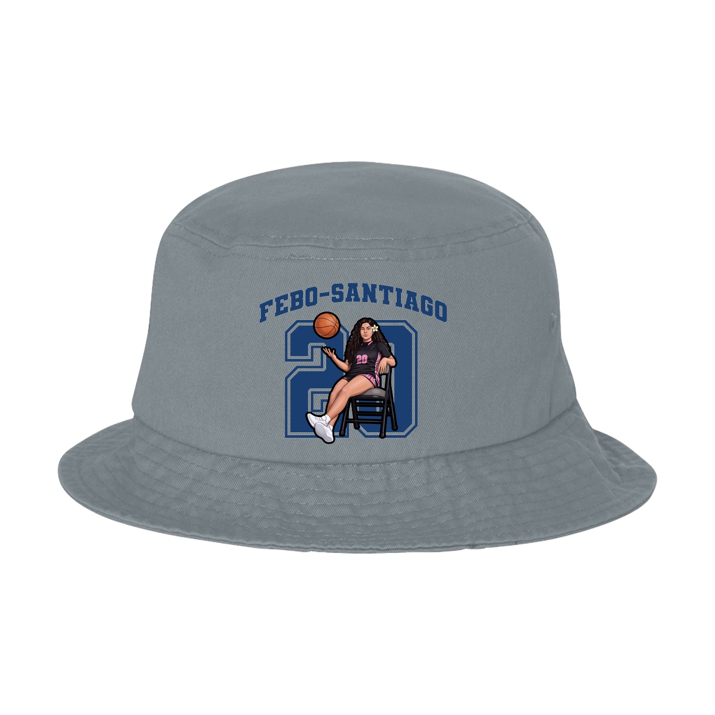 Bucket Cap — Number in Grey