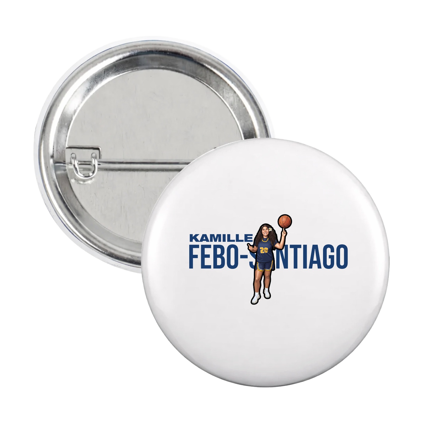 Game Day Button — Player Name in White