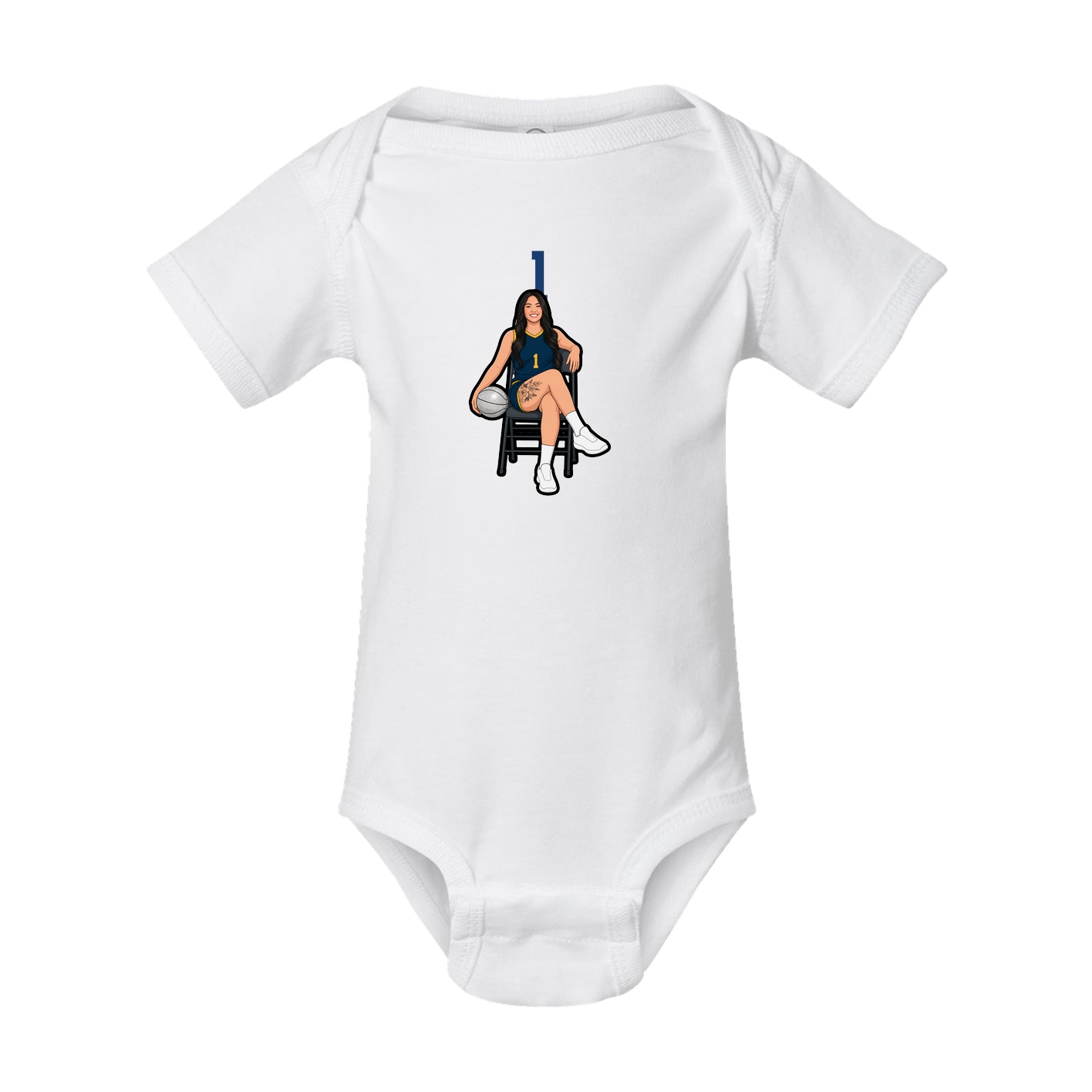 Baby Onesie — Number Top in White
