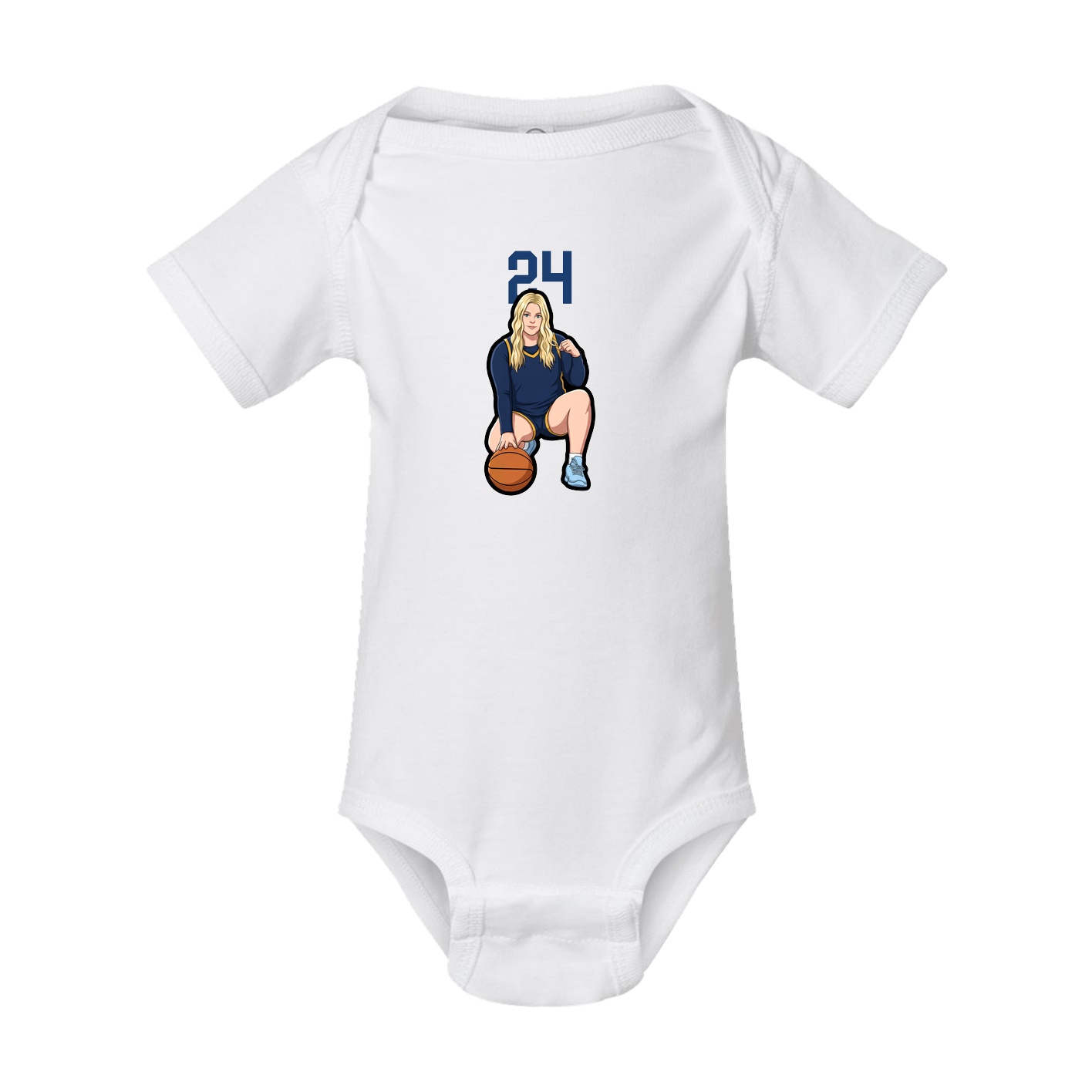 Baby Onesie — Number Top in White