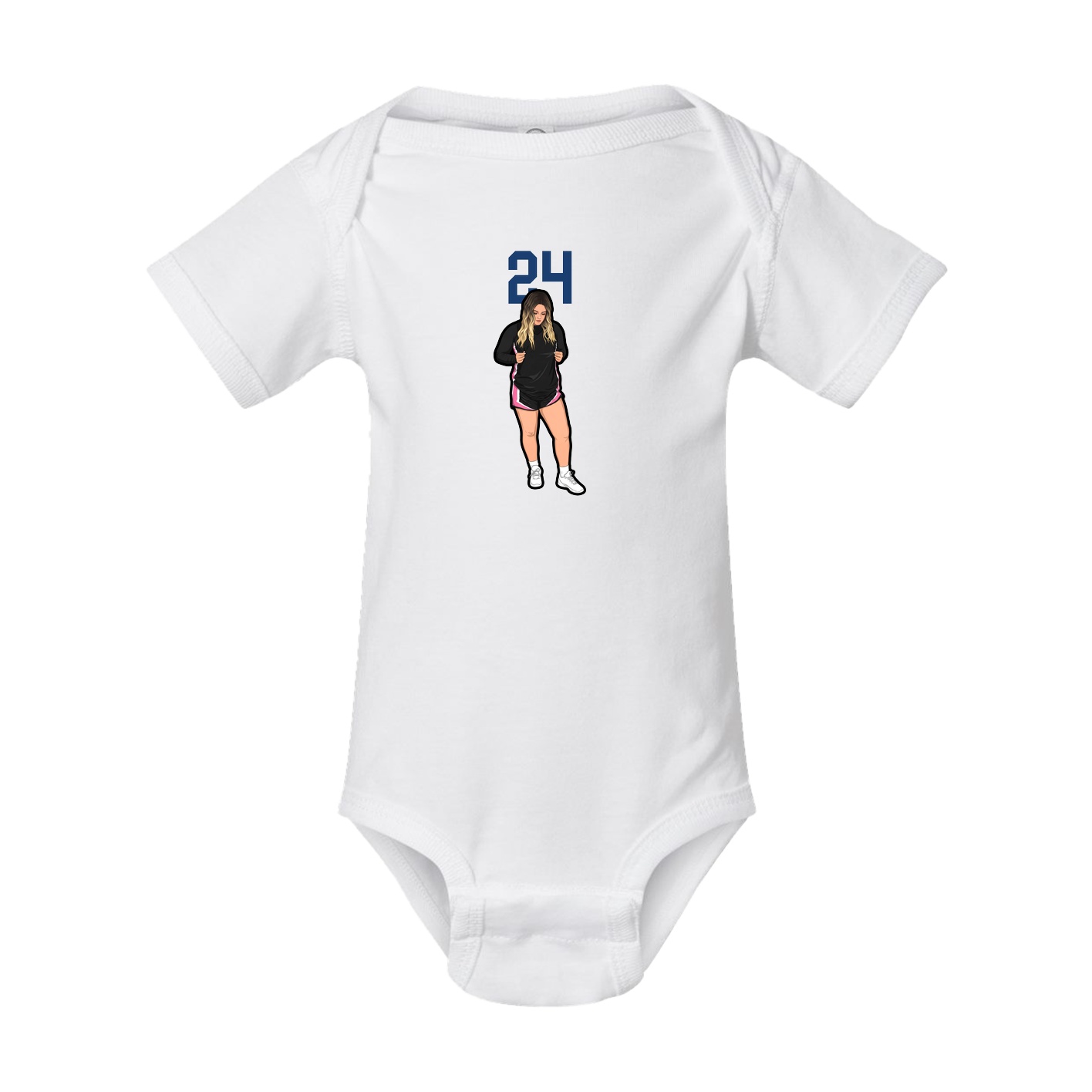 Baby Onesie — Number Top in White