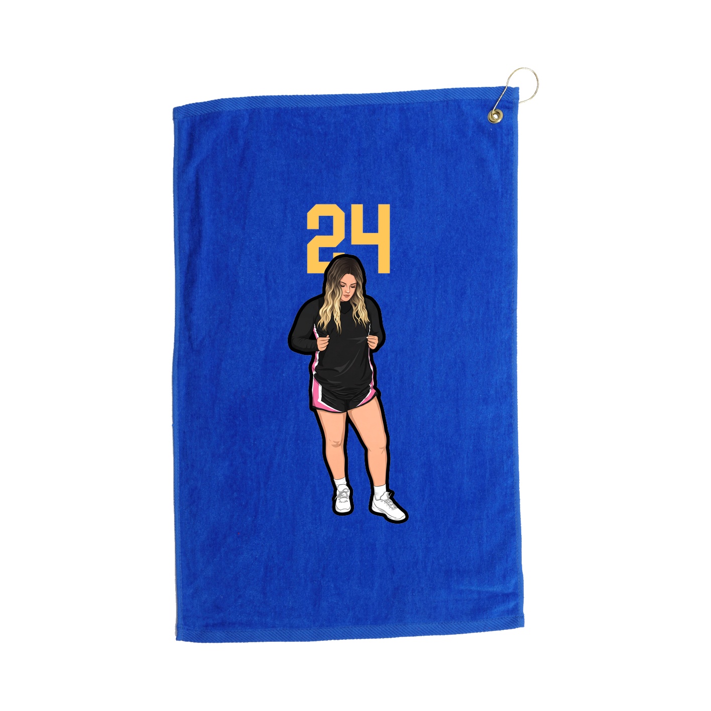 Golf Towel — Number Top in Royal