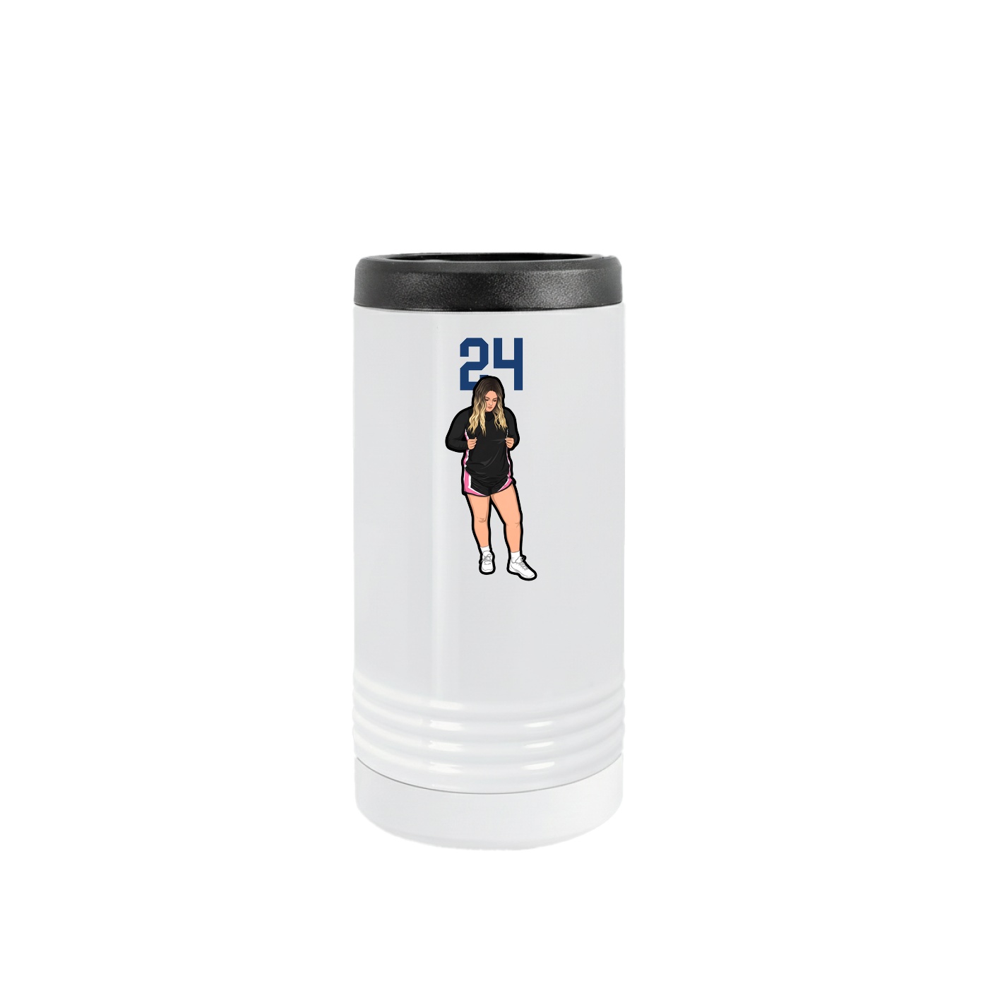 Slim Beverage Holder — Number Top in White