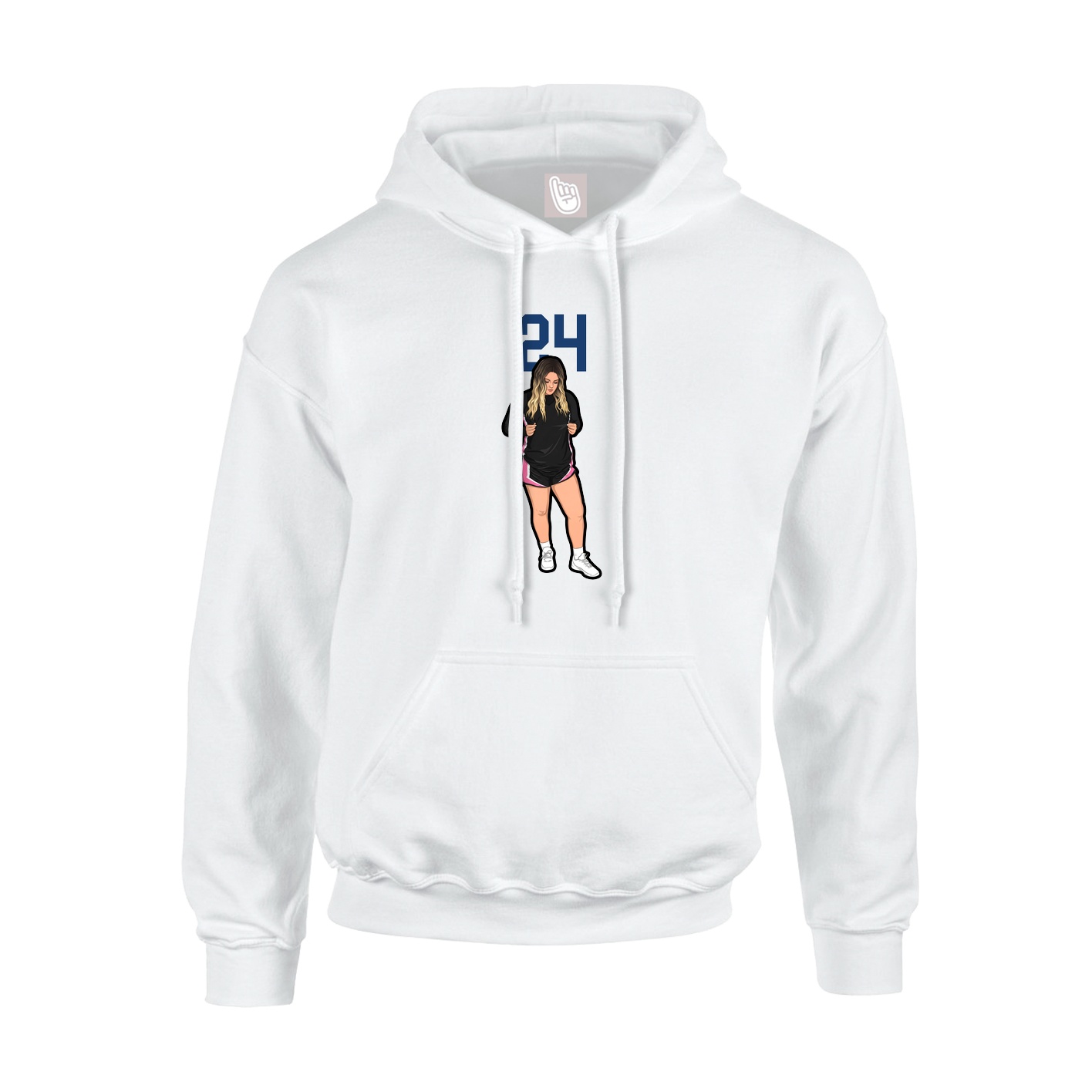 Hoodie — Number Top in White