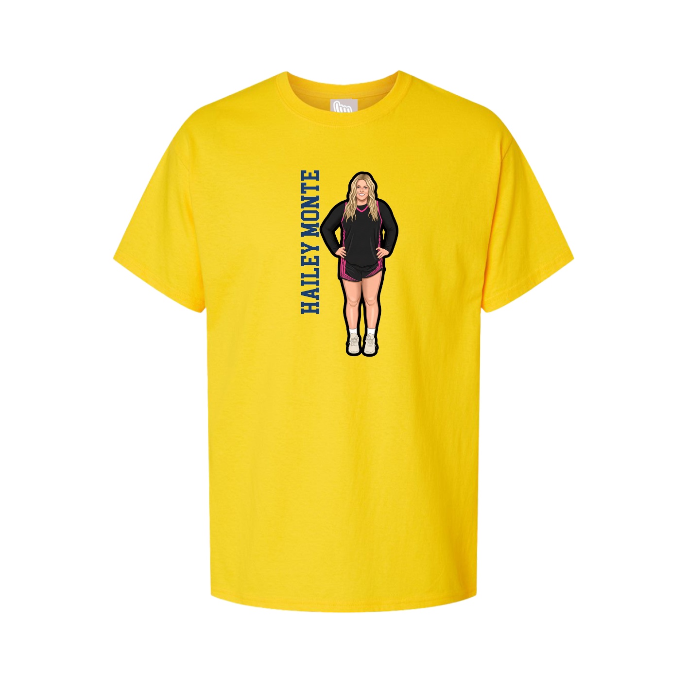 Youth Tee — Name Vertical in Gold