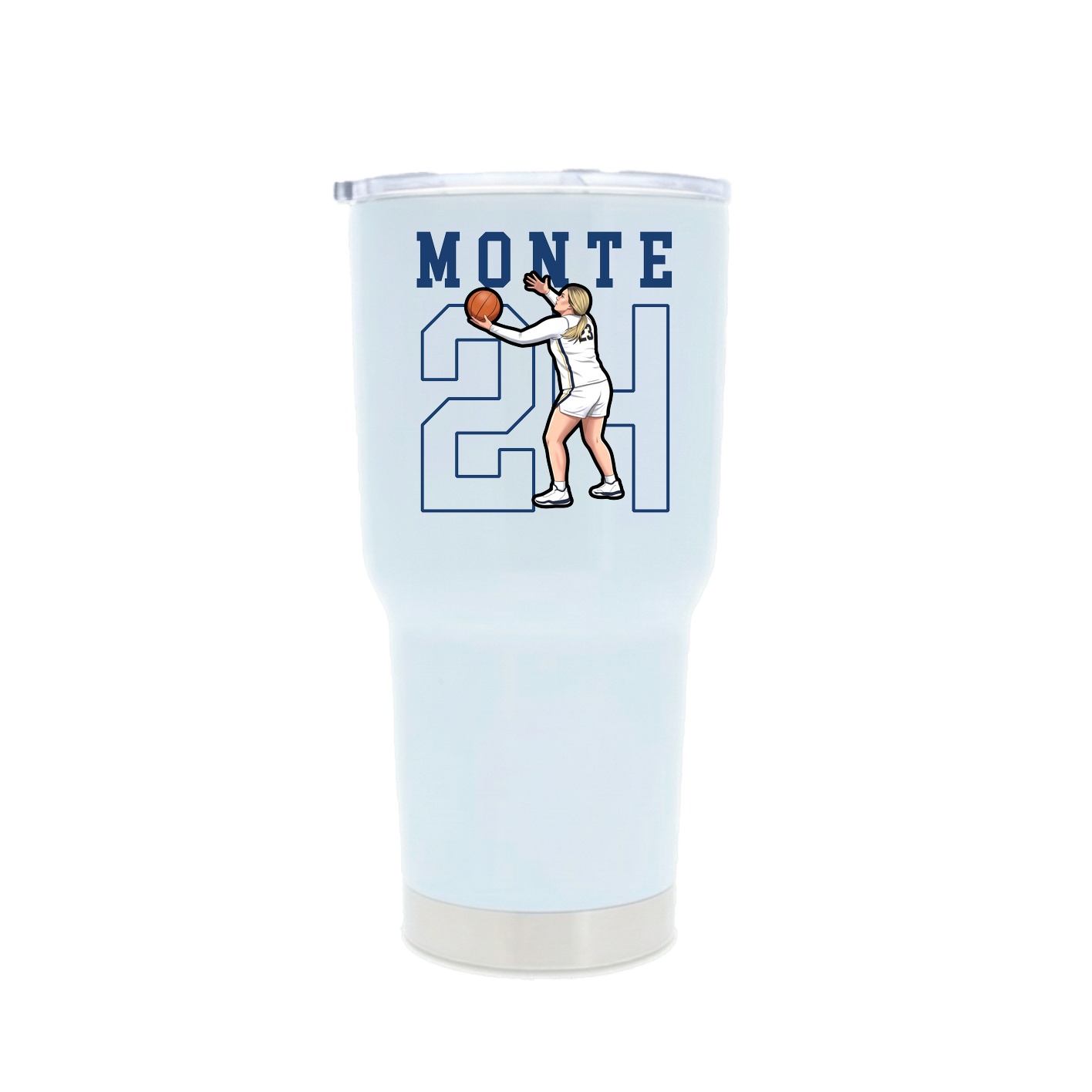 30oz Stainless Steel Tumbler — Shirsey in White