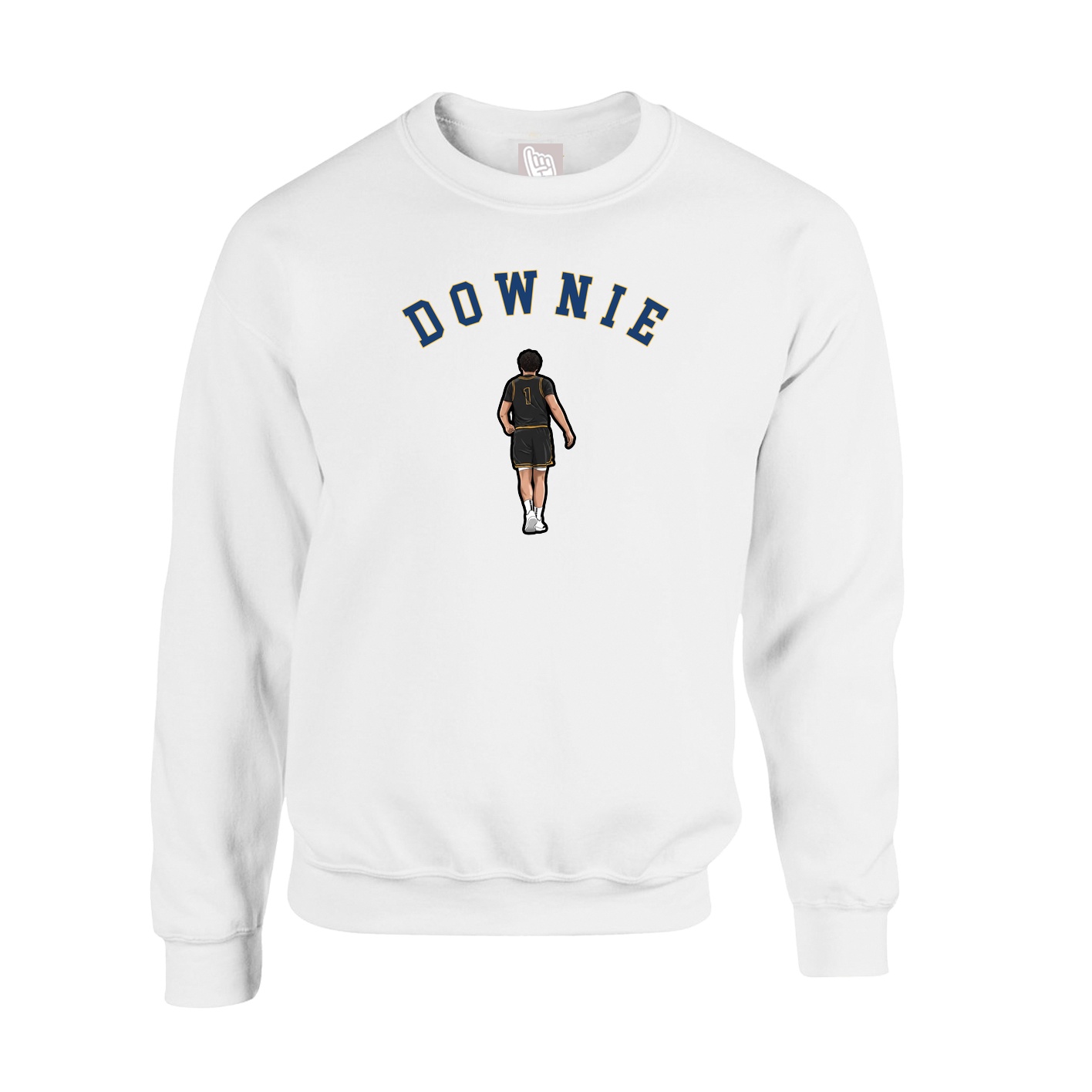 Fleece Crew — Shirsey Arch in White