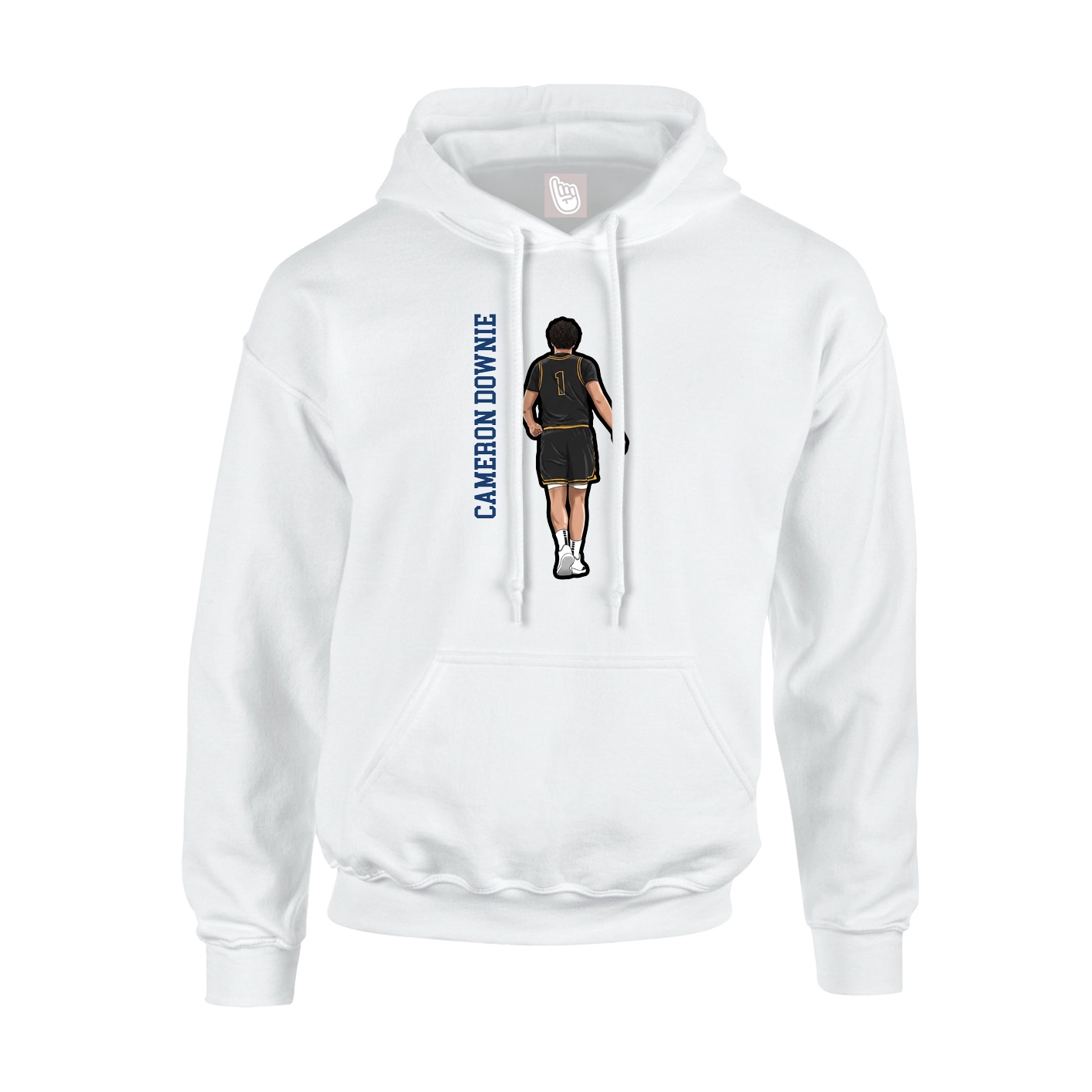Hoodie — Name Vertical in White